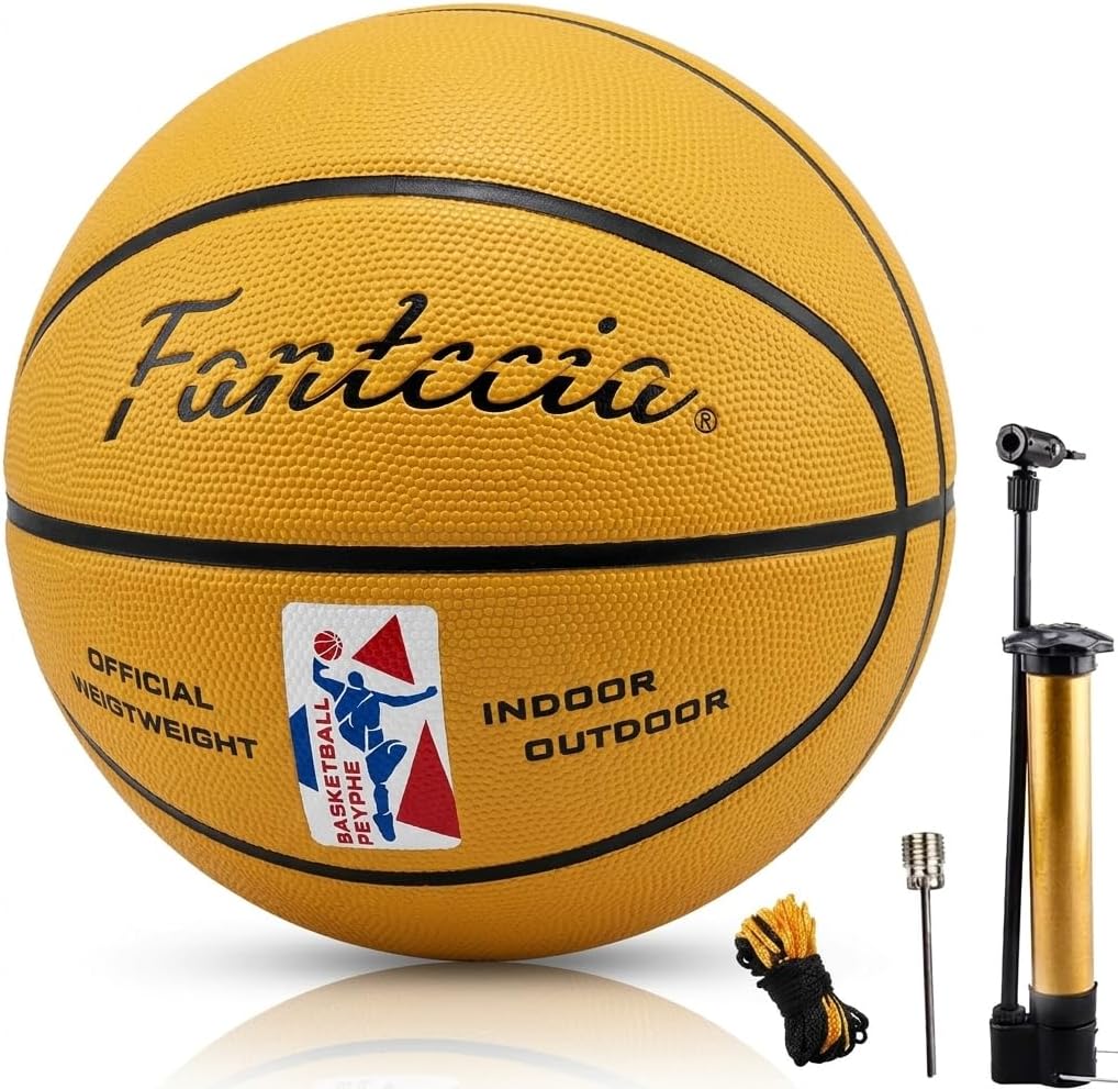 Basketball Size 7 - Rubber Basketball for Indoor/Outdoor Play, Perfect for Junior Players