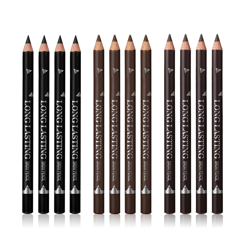 SUMEITANG 3Colors Eyebrow Pencil Eyeliner SetSoft Textured Eyebrow Tint PenEasy to ColorLong LastingWaterproof Eye Brow Pencils for Fills in Sparse Areas and GapsCreate a Natural Brow Makeup