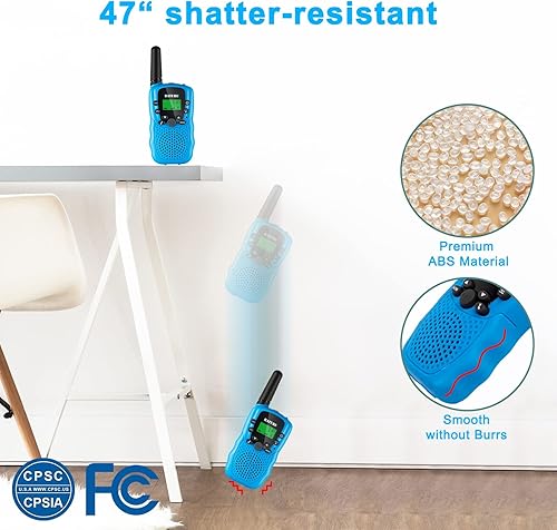 Miniatura 5 de Walkie Talkies para niñas juguetes, paquete de 3 Walky Talkies para niños y niñas de 4 a 12 años, juguetes de radio de dos vías