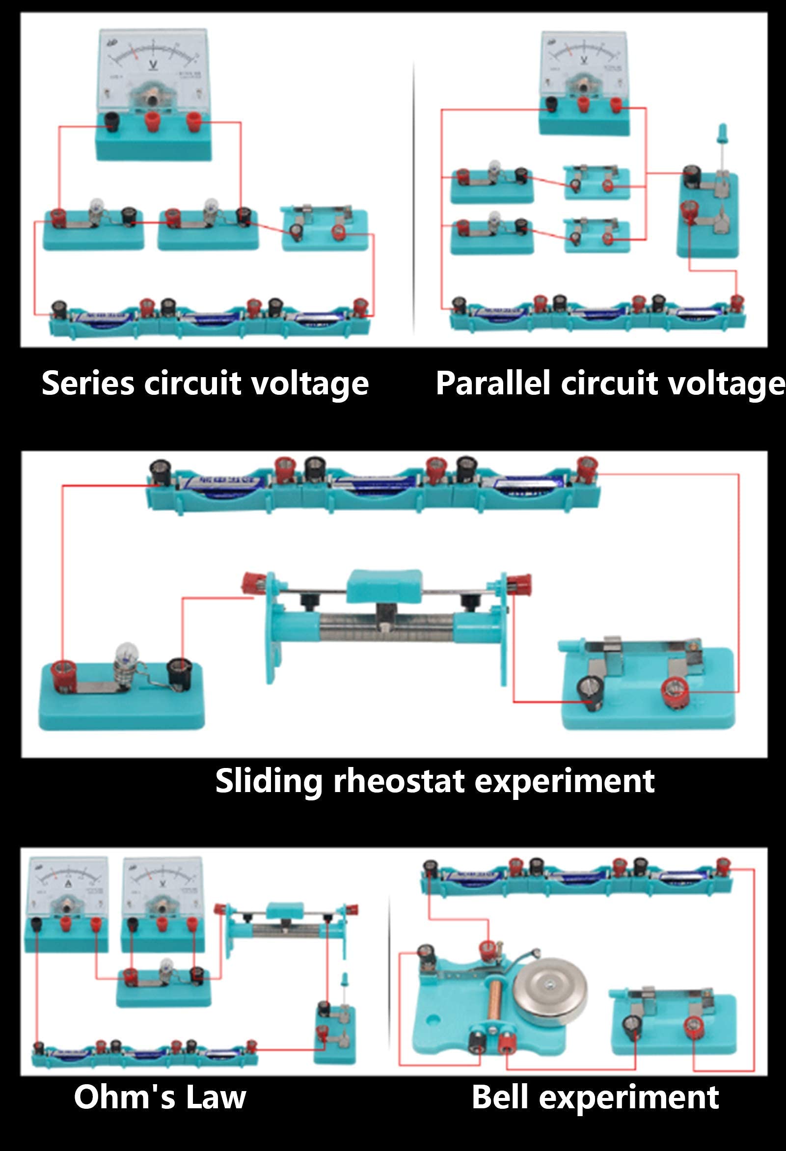 Attrezzatura per Esperimenti di Elettromagnetismo Fisico Kit per Esperimenti Elettrici Esperimento in Classe di Fisica per La Scuola Media,