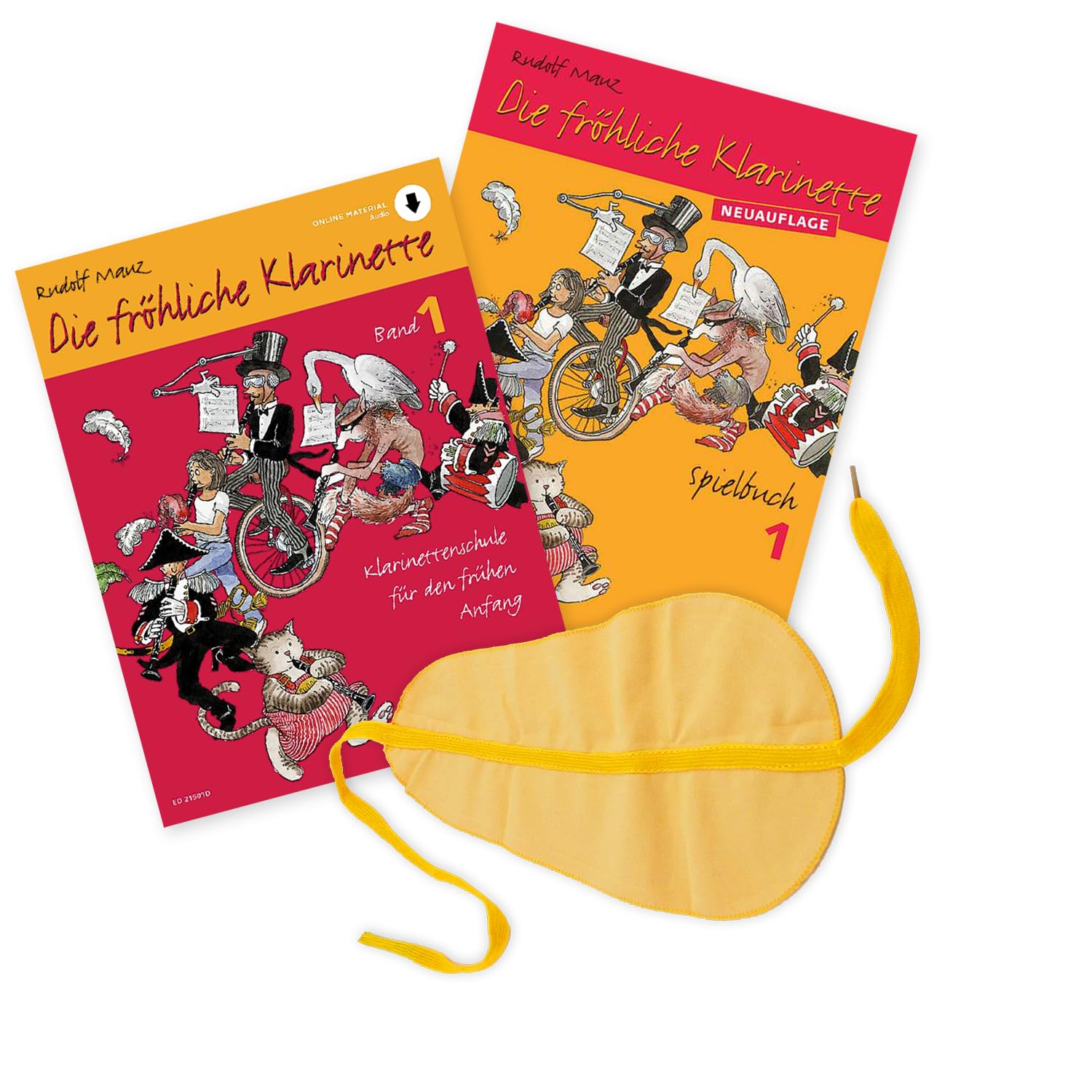 El alegre clarinete 1 + libro de jugadas con audio online – Escuela de clarinete para el comienzo temprano de Rudolf Mauz – Volumen 1 – ISBN 9783795798949 9783795747688+ Soundman® Clarinete