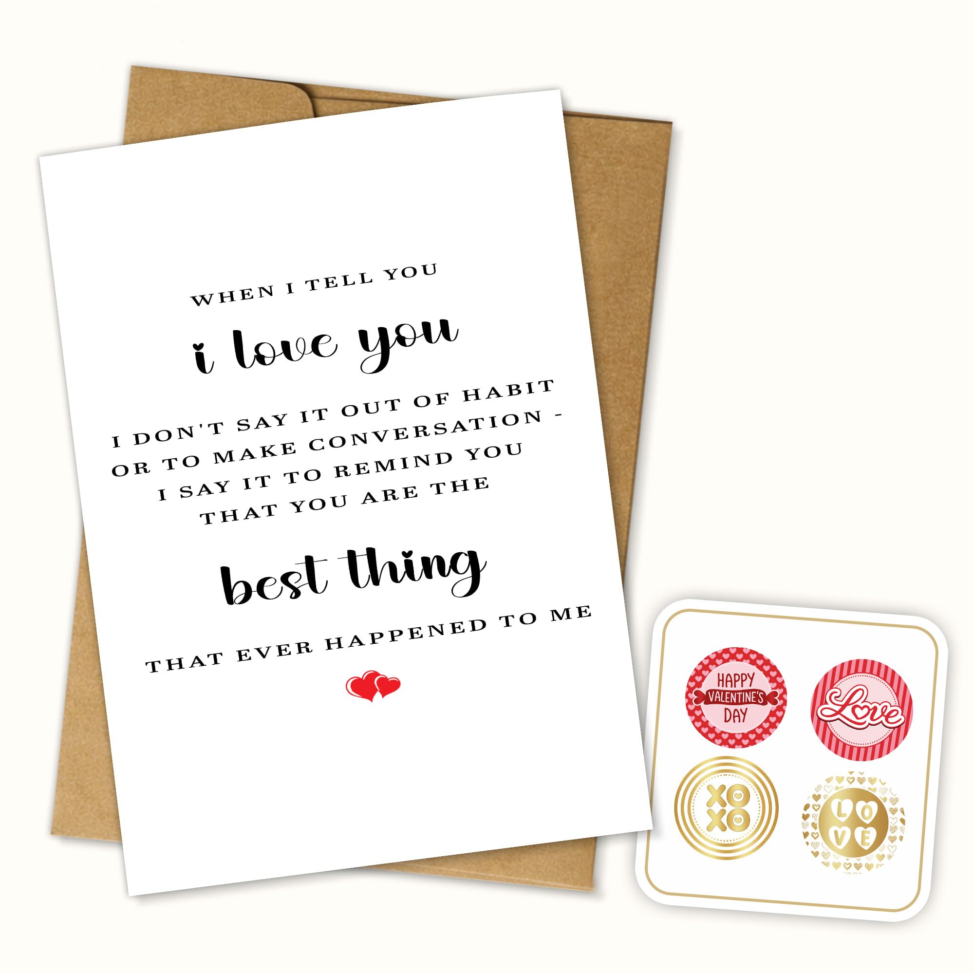 View 1 of (5.3x8in) Happy Valentine Greeting Card, Cuddling Cat Couple, Blank Inside With Envelope, Sweet Romantic Gifts For Boyfriend Girlfriend Husband Wife For Valentine’s Day Couples Celebration (Vlt77)