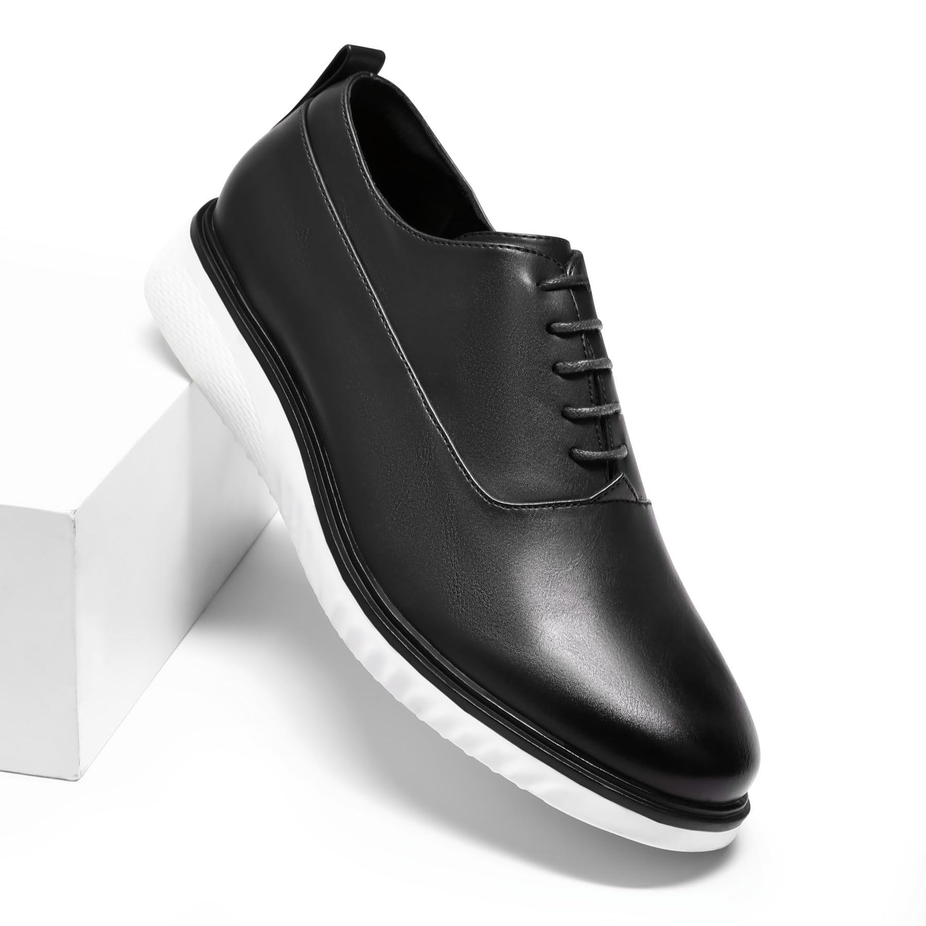 Allthemen Hombre Zapatos Oxford Clásicos Cuero Informales Cordones Ideales para Bodas Formalesde Negocios Elegantes