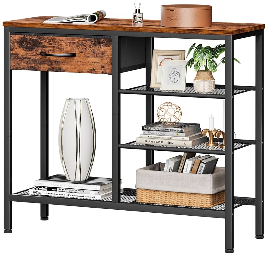 Amazon.com: Furnulem Entryway Table Industrial 31.5