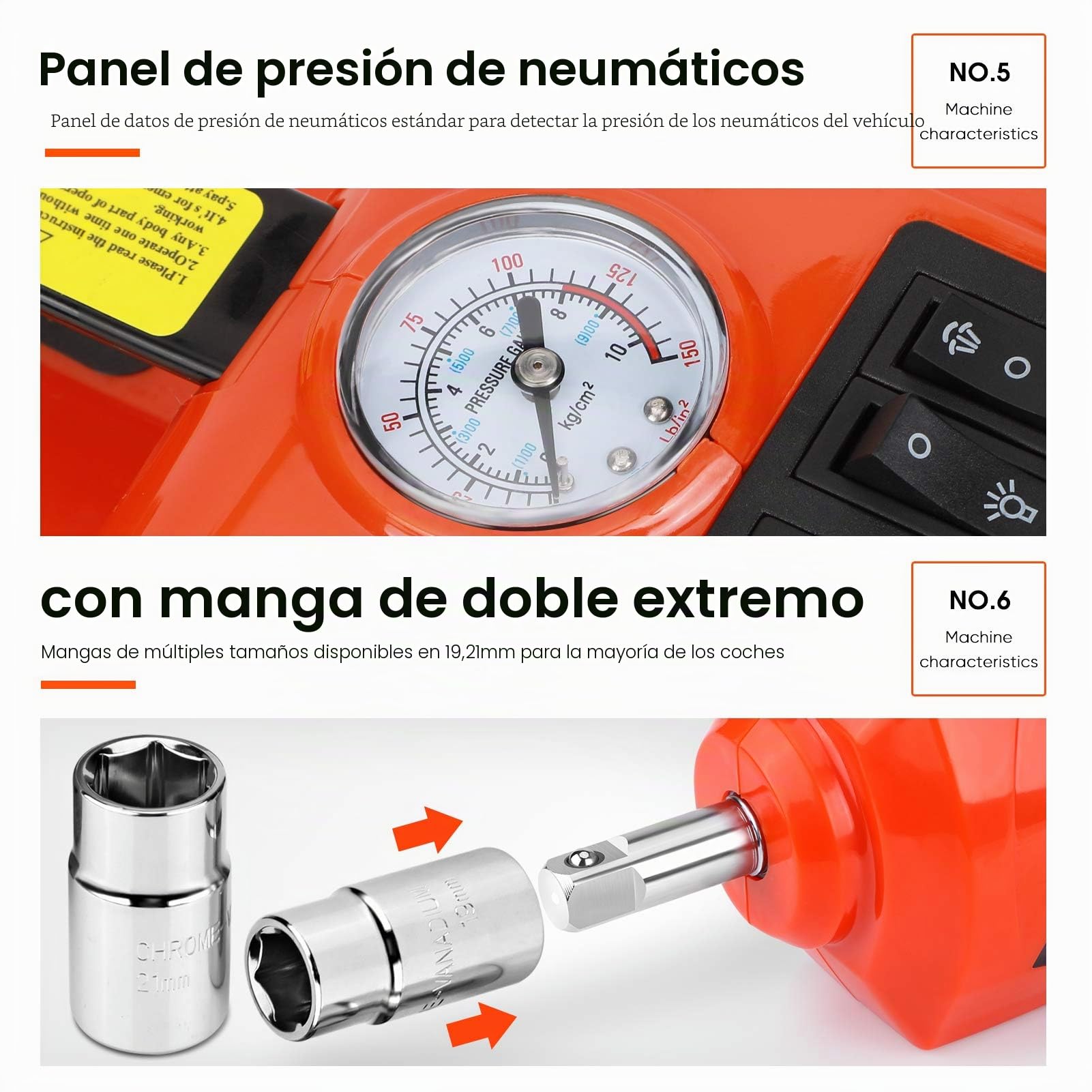 Gato Eléctrico Automotriz 5 Toneladas, 12V DC, Elevador de Coche para Garaje y Emergencia