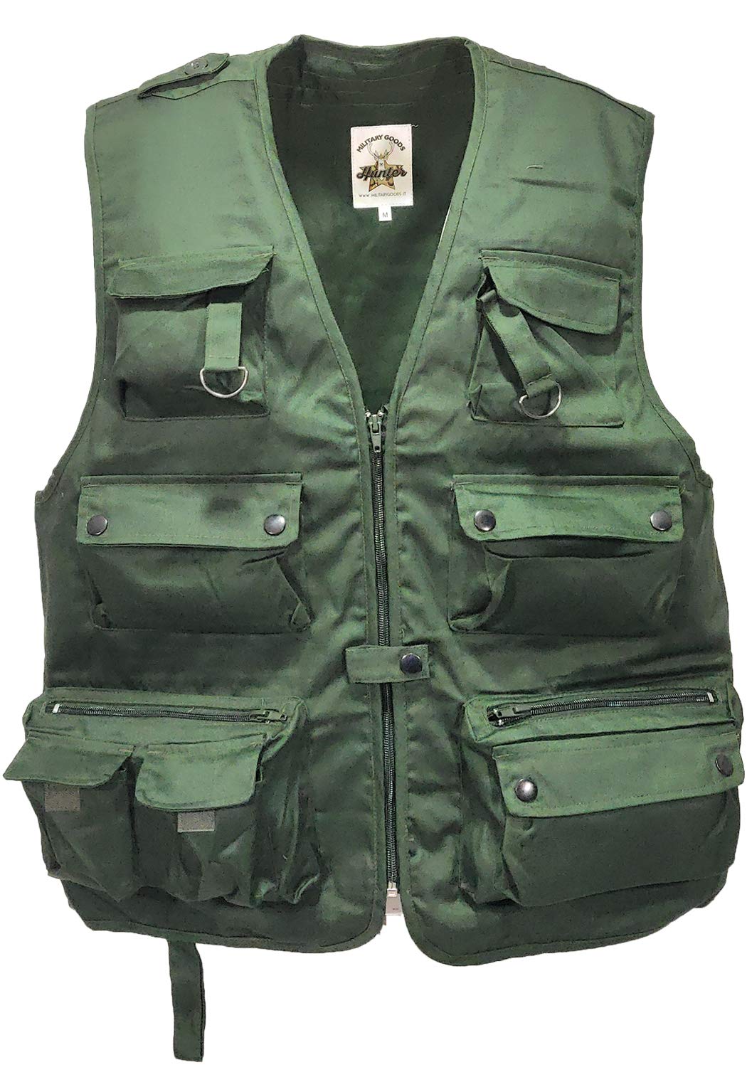 Gilet safari multitasche caccia pesca uomo tasche verde blu nero mimetico