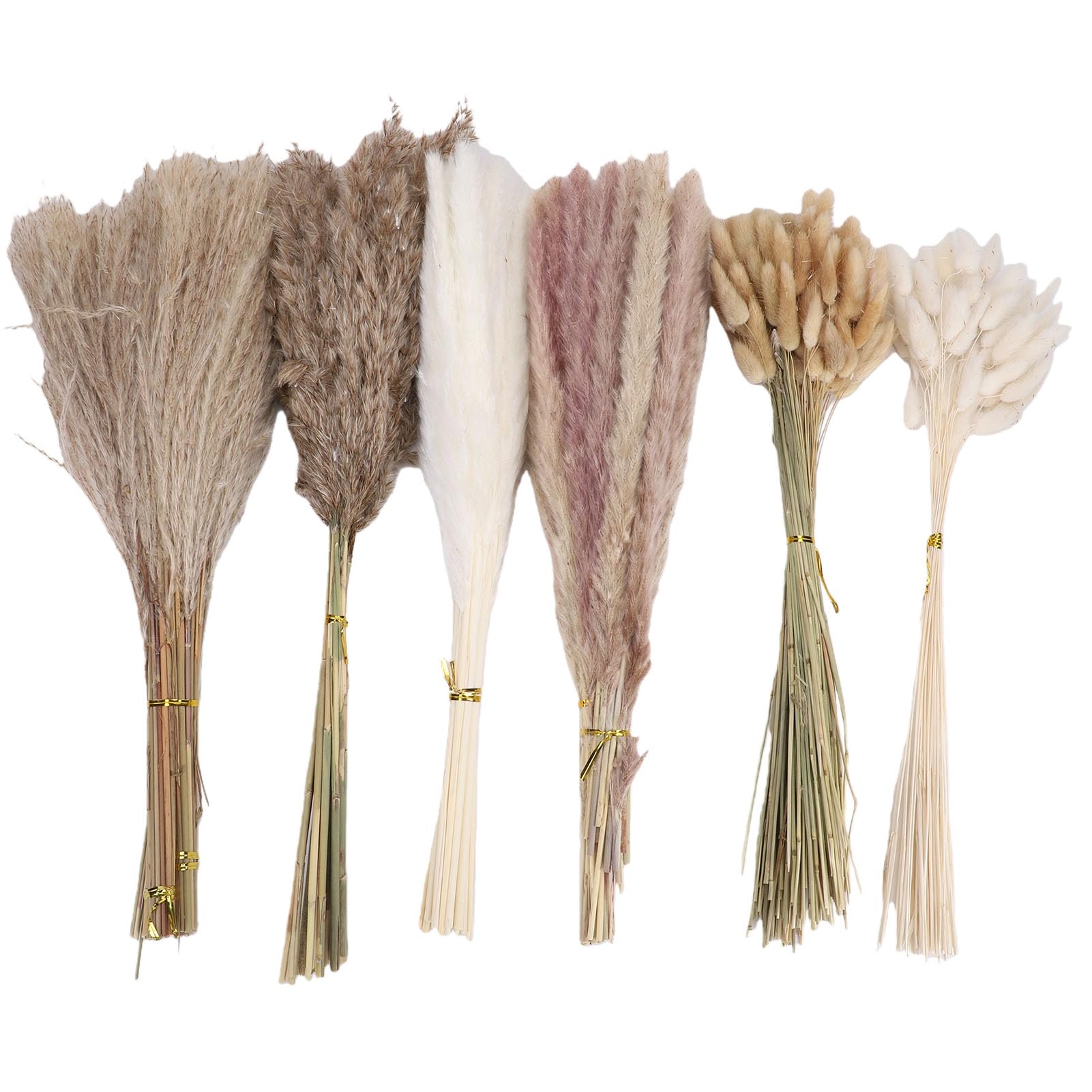 Bouquet di fiori secchi Boho da 330 pezzi, di pampa coda di coniglio piante secche riempitivo per vasi fiori nuziali per matrimoni, decorazioni per feste Boho e decorazioni per la