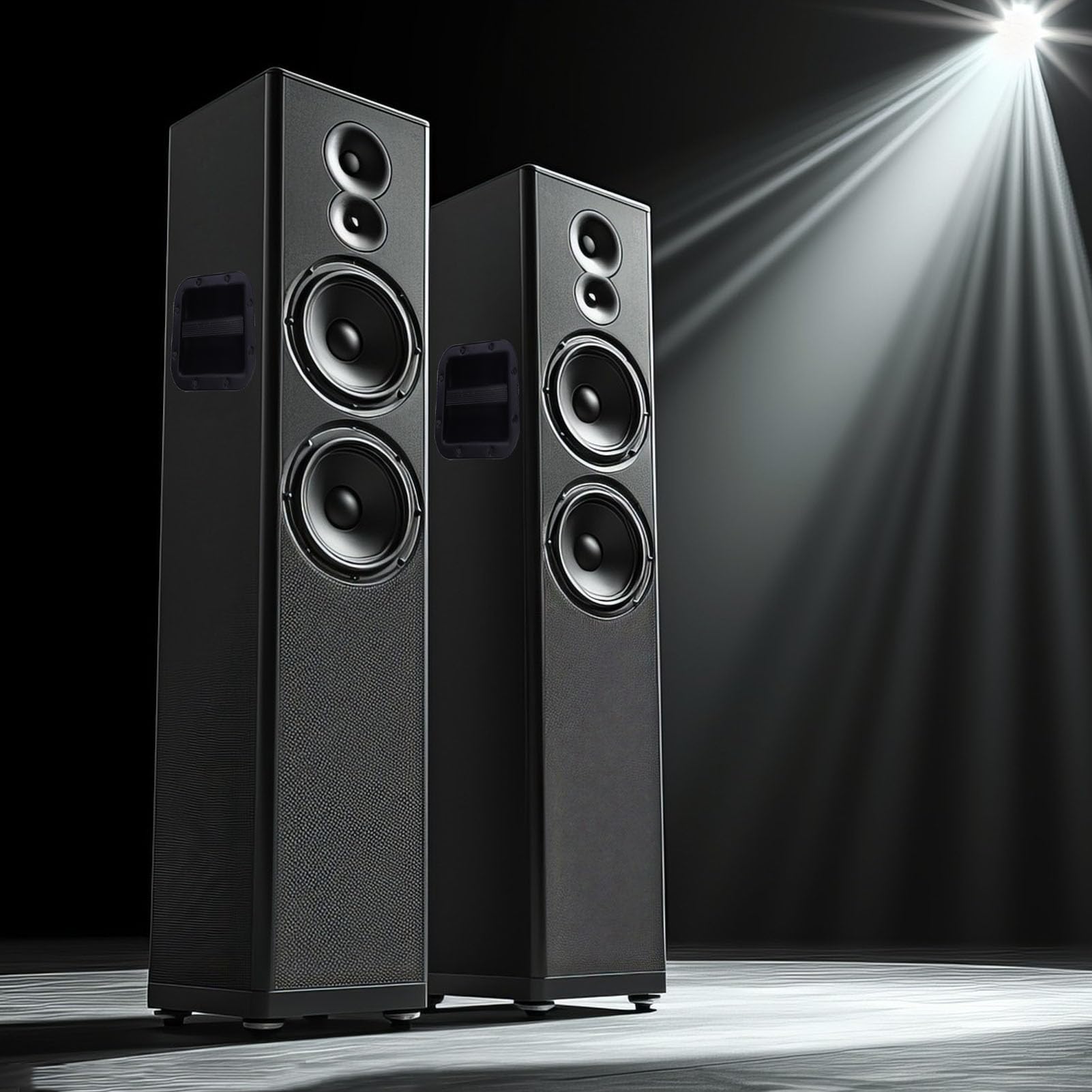 Speaker Cabinet Handles, 2 Pcs Iron Recessed Speaker Handle Easy to Install Stage Loudspeaker Handle with Comfortable Grip, Sturdy and Rugged, 7.01x5.98in