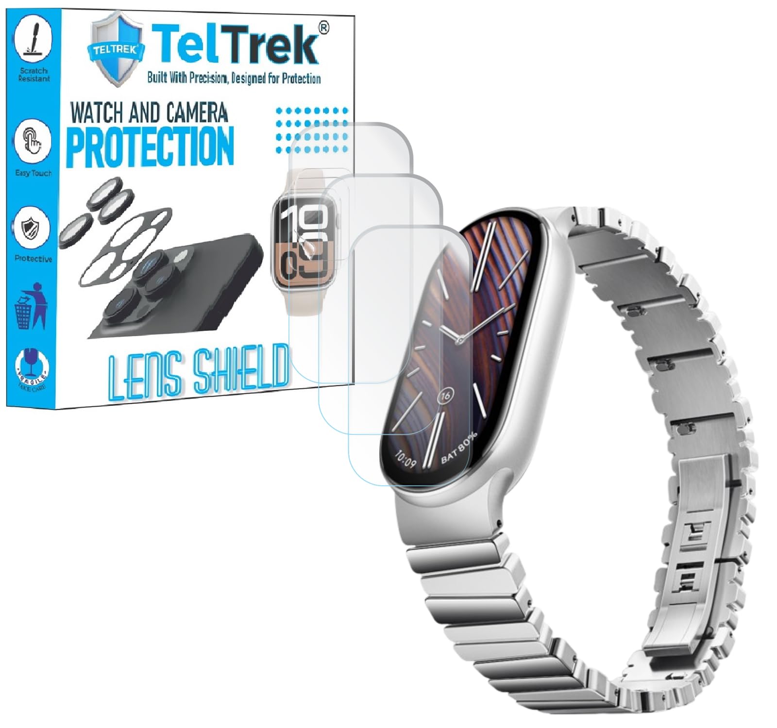 Screen Protector Compatible With Xiaomi Smart Band 10, Edge to Edge Hydrogel TPU Screen Guard not a Tempered Glass (Pack of 3)-picture-17