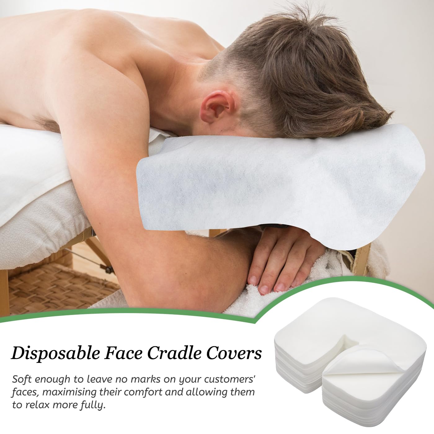 200pcs Protege Têtière pour Table de Massage, 36 x 27cm Coussin Jetable pour I'appui-tête de la Table de Massage Serviettes Jetables pour Fente Nasale