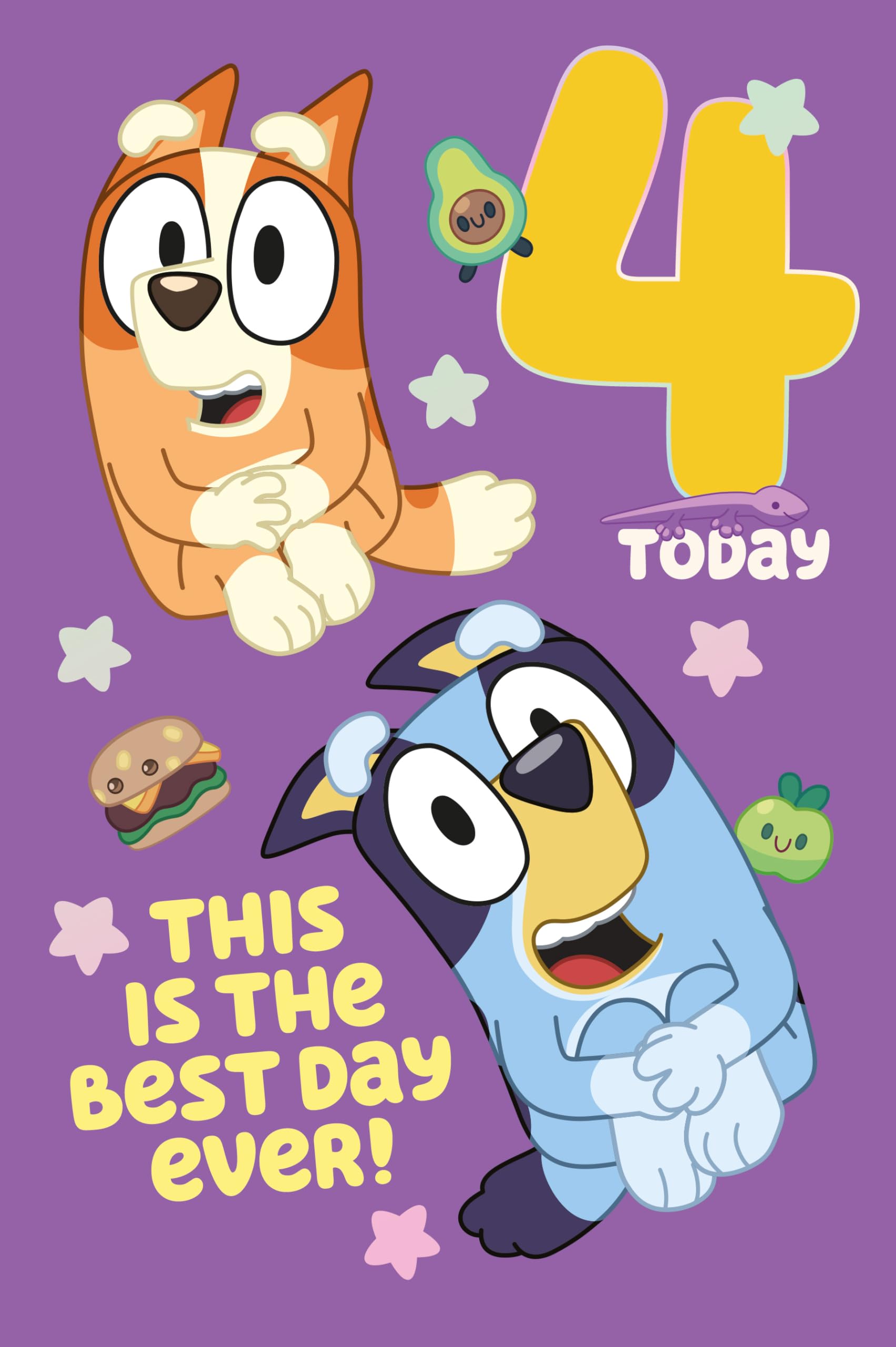 Danilo Promotions Ltd Bluey Birthday Card, Age 4
