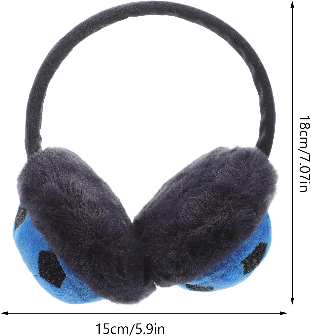 DOITOOL Plush Ear Muffs Cold-proof Ear Protector Thickened Blue Winter Outdoor for Boys