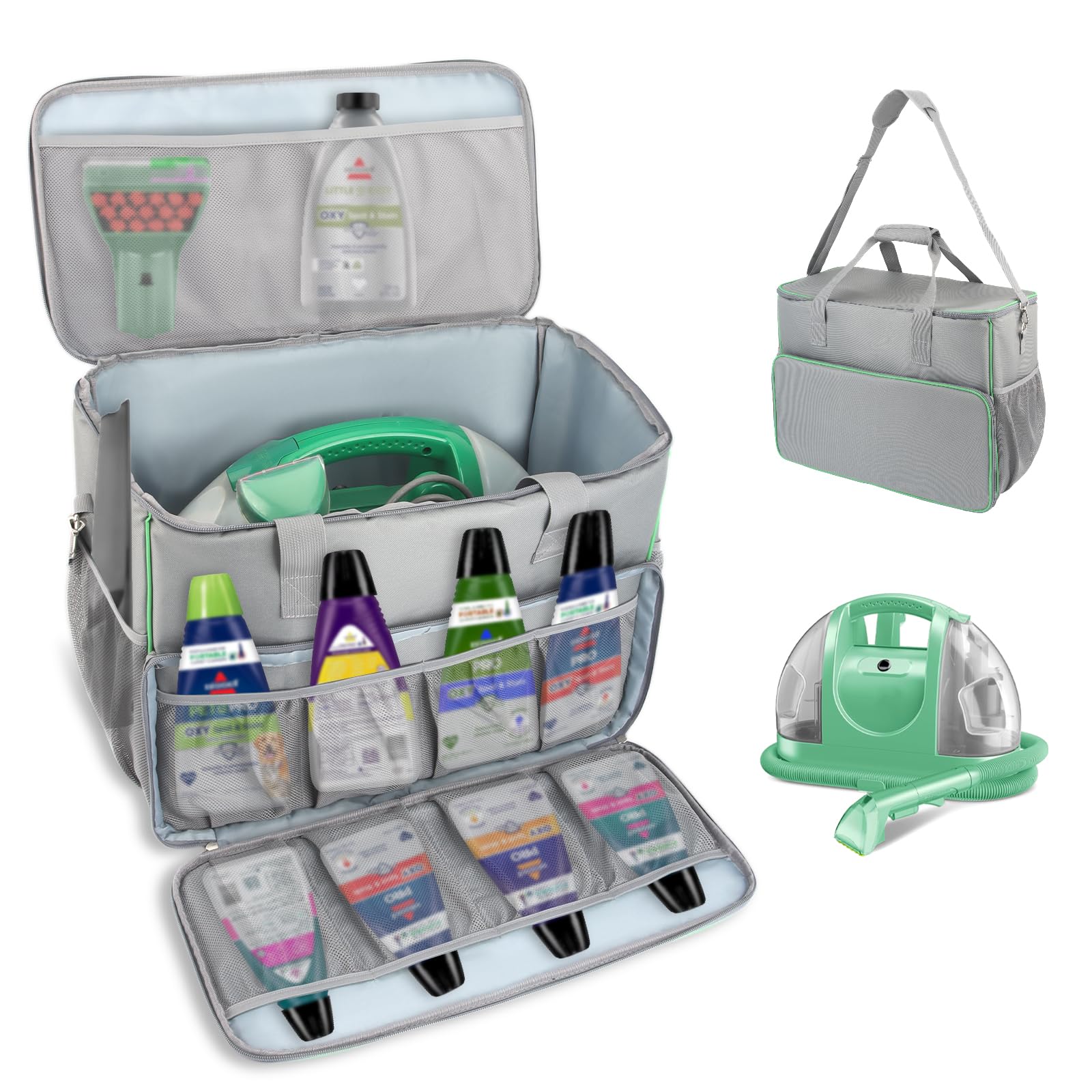 Carry Bag for Bissell Little Green Machine 1400B, Large Storage Bag Carrying Case for Bissell Carpet Cleaner, Car Vacuum Attachments Cleaning Tools