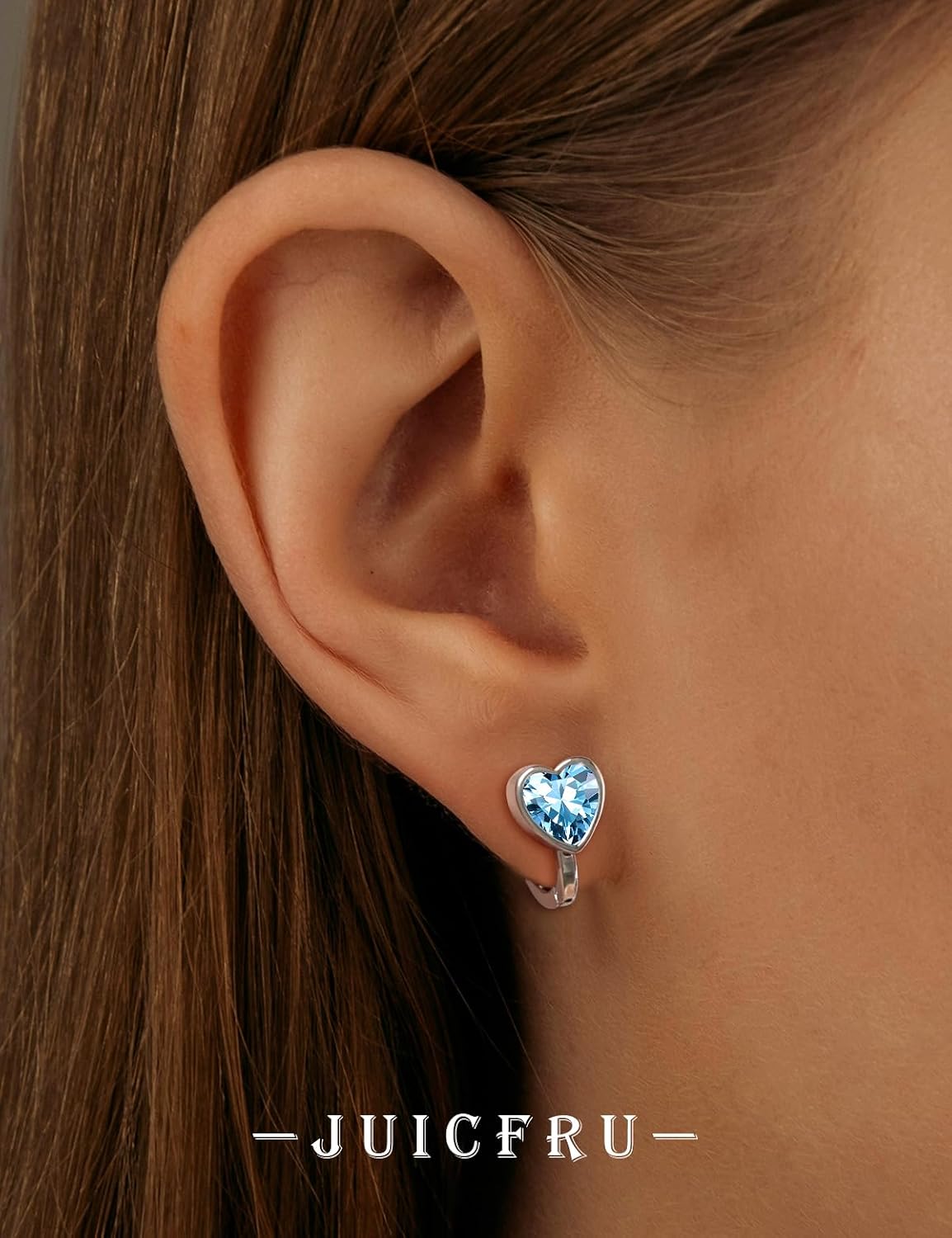 Cubic Zirconia Clip on Earrings for women, Small Hypoallergenic Silver Non Pierced Clip Earrings Studs, Cute Silver Heart Multicolor Cubic Zirconia Ear Clips Jewelry Gifts for Ladies