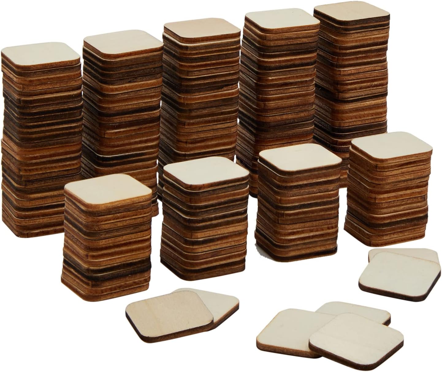 Amazon.com: 100 Pieces Wood Rectangles for Crafts 3 x 2 Inch Blank Wood ...