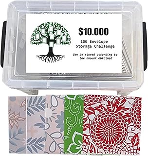 Desafios Poupança com Envelopes - Kit Desafios Poupança Dinheiro Resistente a Rasgos - Economize US$ 5 em 100 dias com maneira fácil e divertida, presente envelopes para economizar dinheiro para colegas Myjio