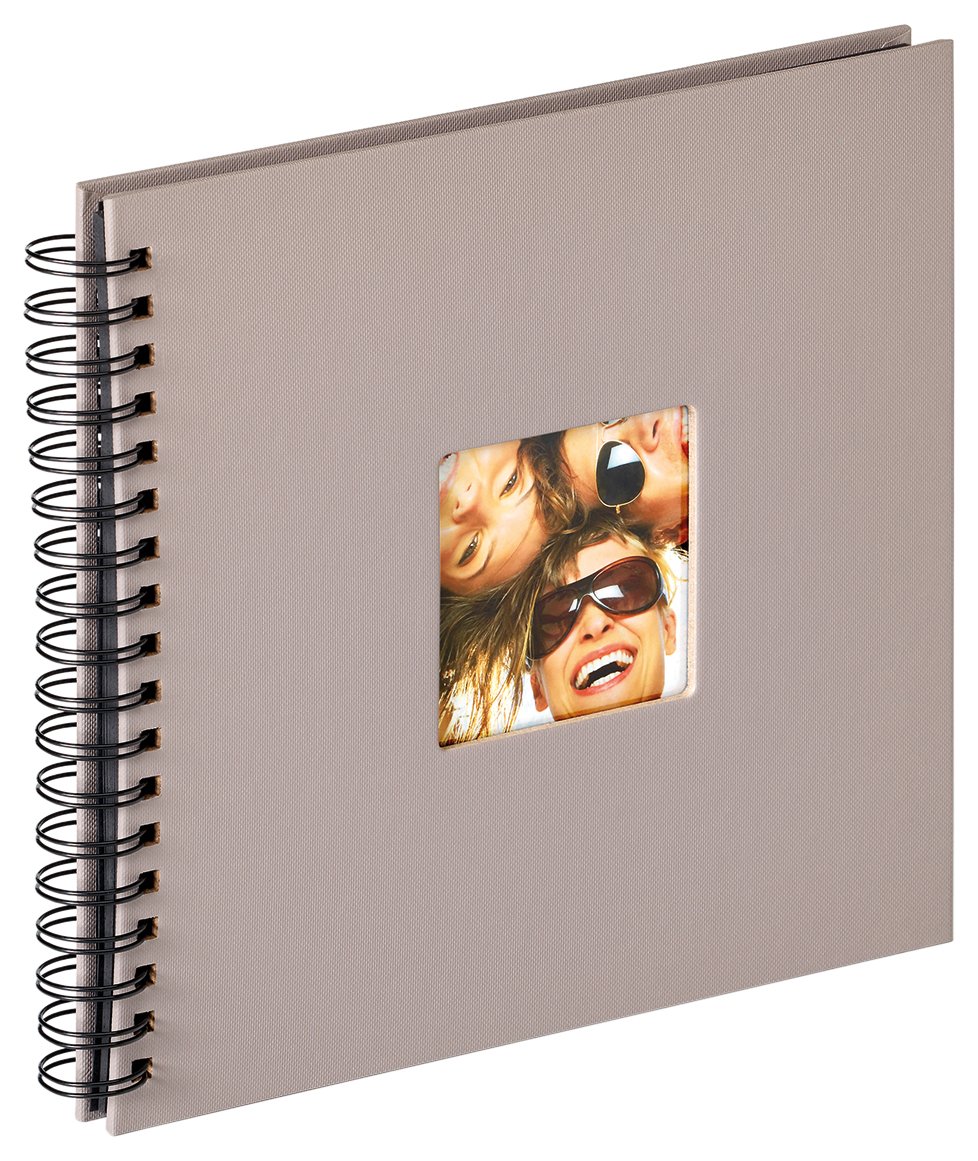 walther design Fotoalbum grau 26 x 25 cm Spiralalbum mit Cover-Ausstanzung, Fun SA-108-X