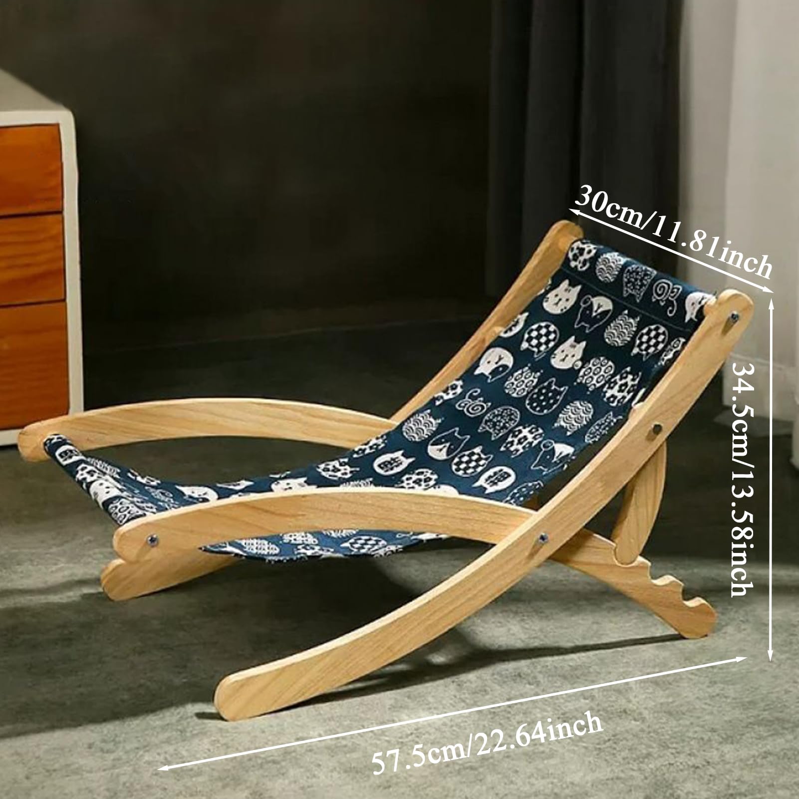 Katzen Kratzstuhl | Verstellbarer Hängematten Stuhl | Klappbare Möbel für Haustiere Wohnzimmer Schlafzimmer Terrasse Tierarztpraxis | Komfort Pet Chair Katzenbett