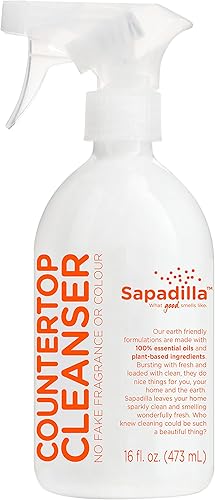 Sapadilla Pomelo + Bergamota - Spray limpiador biodegradable para encimera, 16 onzas, (paquete de 1)
