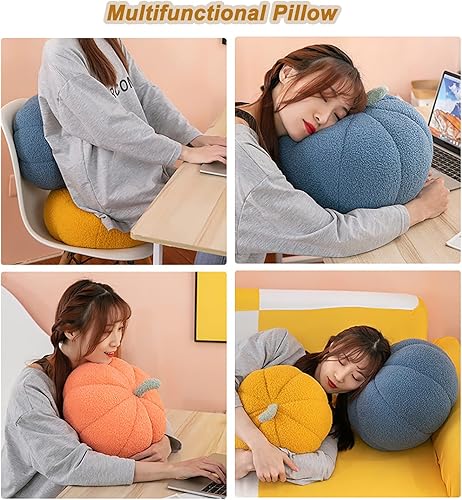 Miniatura 5 de Almohada de felpa de calabaza, bonita calabaza simulada de peluche en 3D, ultra suave, para el hogar, sofá, cama, sala de estar, dormitorio,