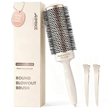 AIMIKE NaturaVol PLUS Extra-Long Round Brush 2.1" for Thick Long Hair