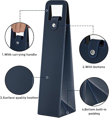 Miniatura 4 de RYDDOY Bolsa de regalo de vino, bolsa de cuero reutilizable, bolsa de regalo de cerveza champán para cumpleaños, boda, fiesta de picnic, regalos de