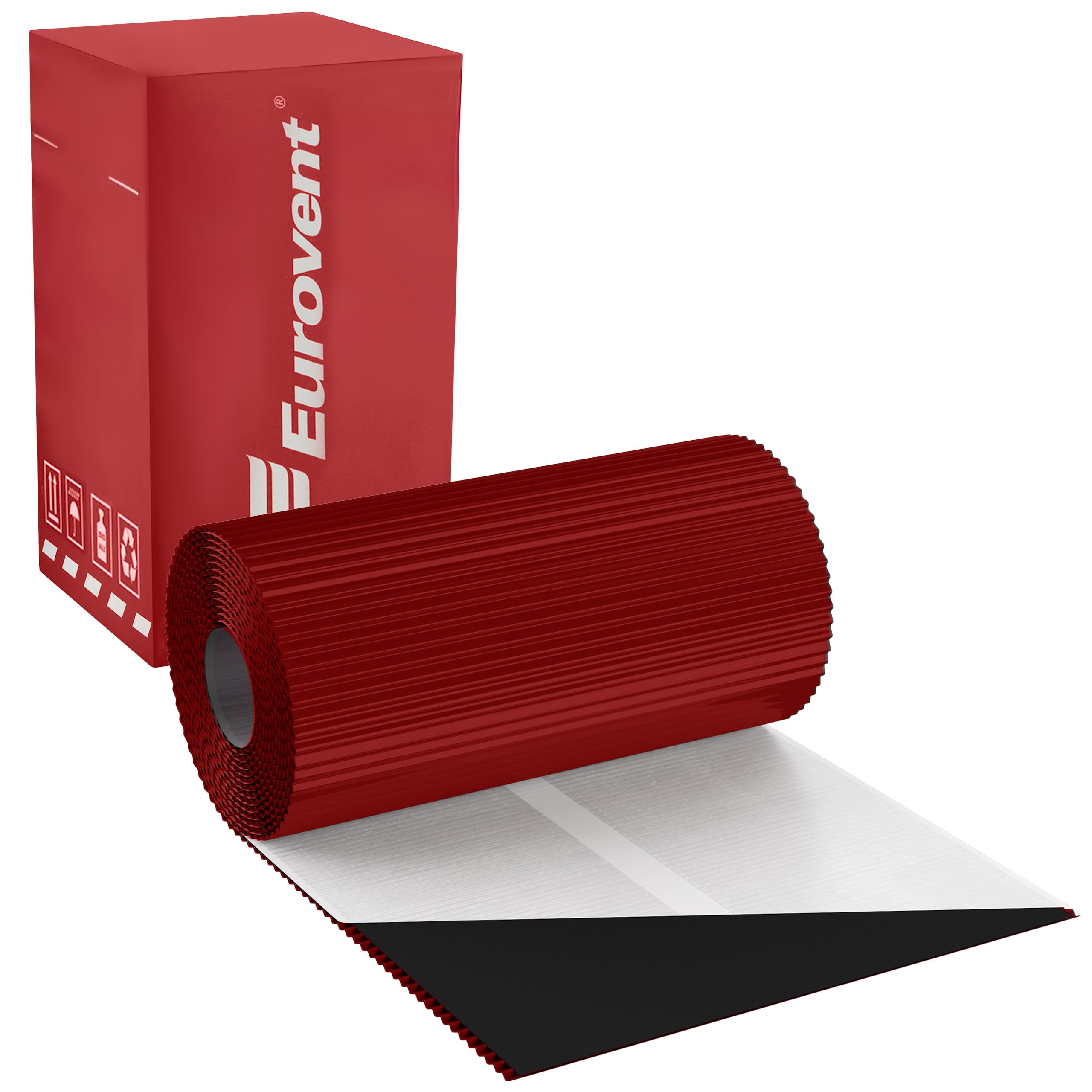 FLEX STANDARD 300mm x 5,0m Wandanschlussband/Kaminanschlussband ALU 2D Struktur (RAL3011 - Rot)