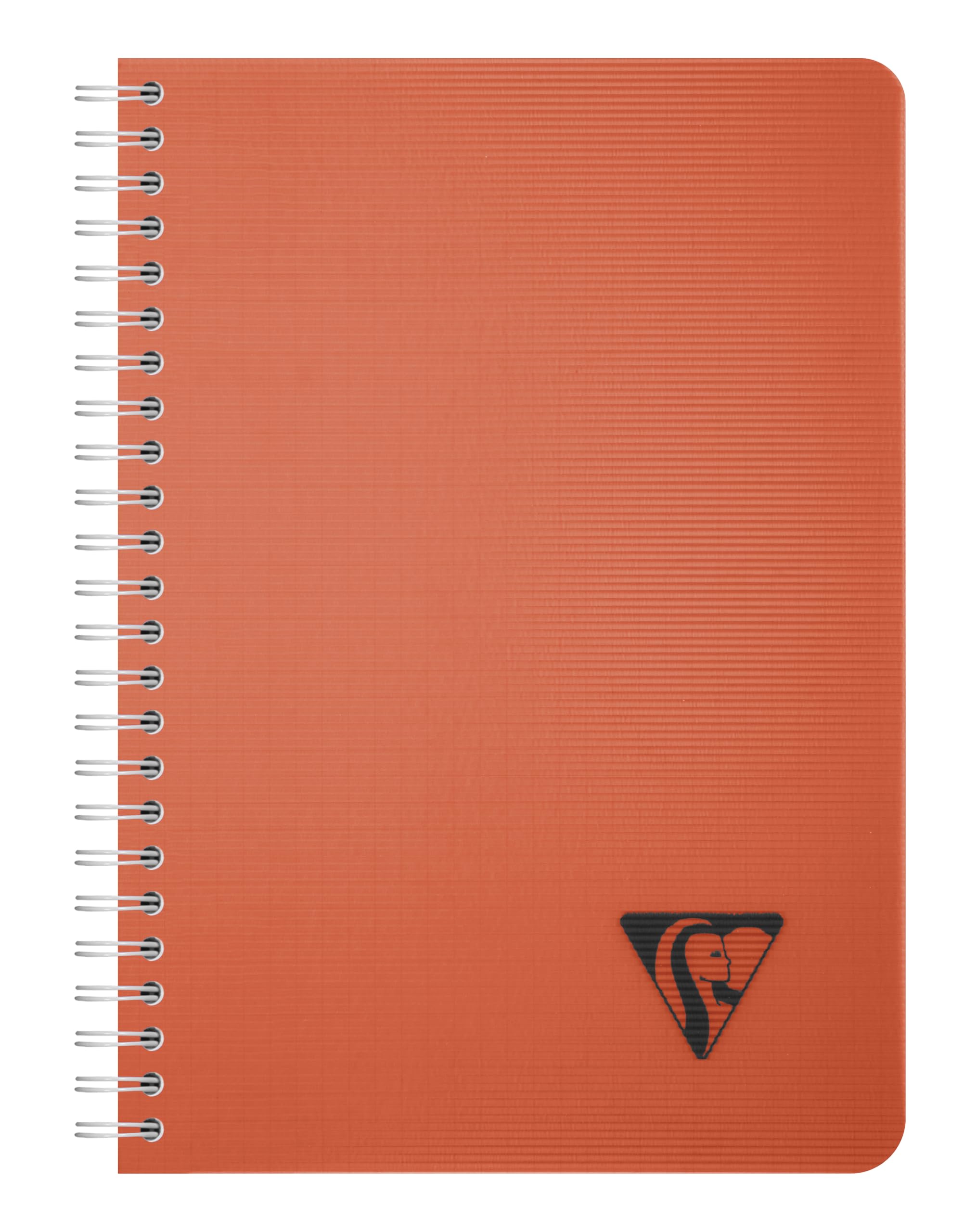 Clairefontaine 327503C LiniColour ESSENCE A Spiral Notebook A5 14,8x21cm - 180 Small Squares Pages - White Paper 90 g - Transparent Polypro Cover - Garance Red