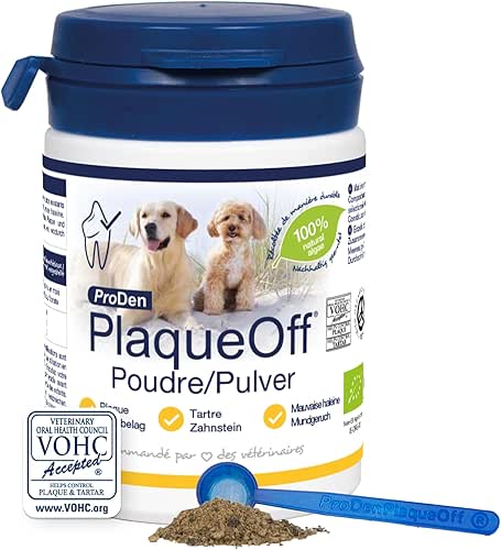 ProDen PlaqueOff Poudre pour Chiens et Chats, Éliminateur de Tartre