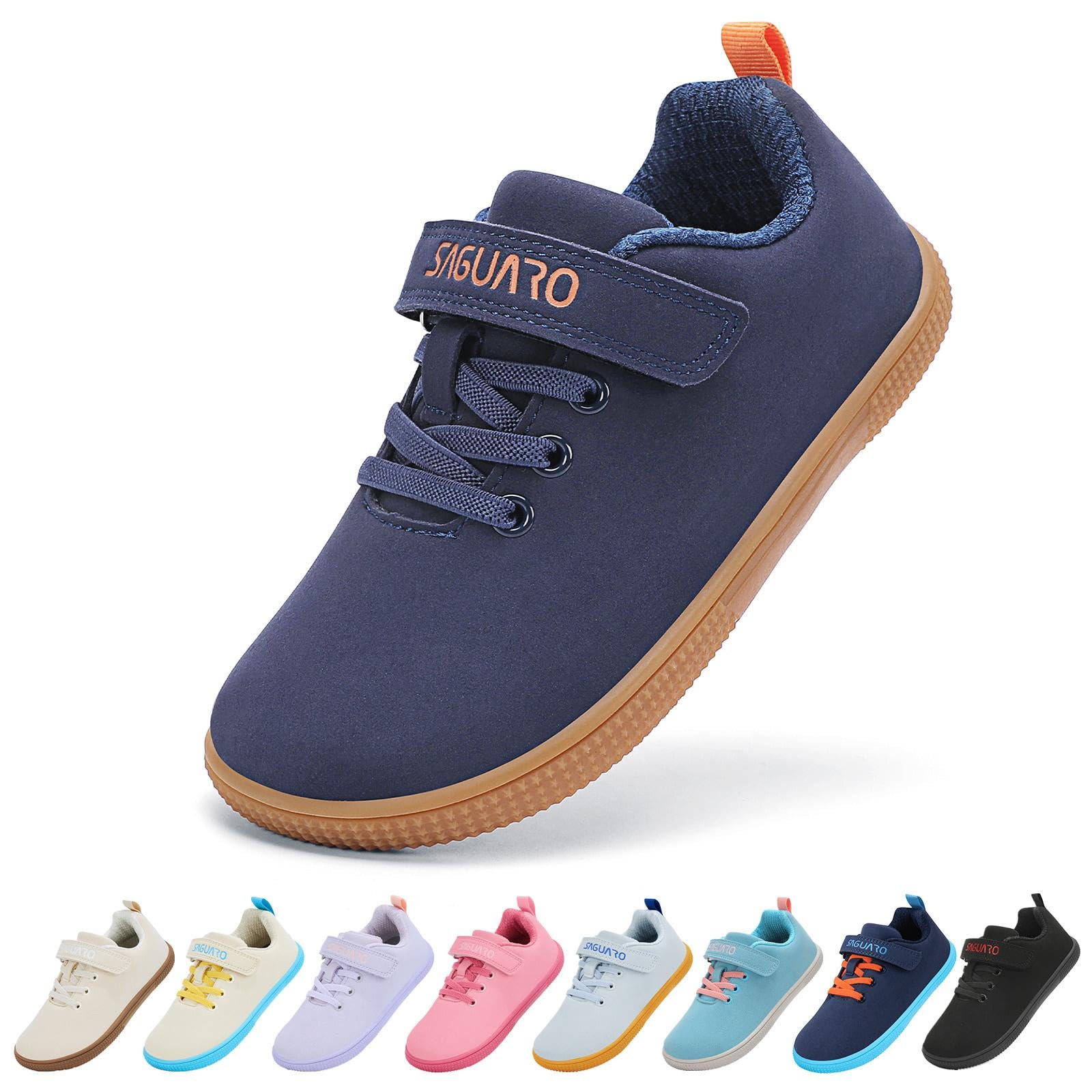 SAGUARO Blote voetschoenen voor kinderen, outdoor, brede zaalschoenen, kinderschoenen, maat 25-36, blauw, 29 EU