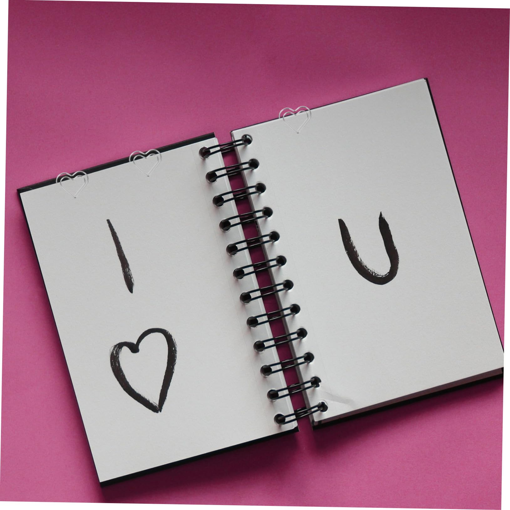 VILLCASE 500pezzi Graffette Metalliche Forma Di Cuore Clip Per Documenti Decorative Per Ufficio e Scuola Accessori Pratici Per Memorizzare Note e Foto