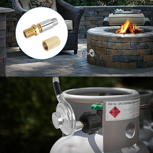 Miniatura 7 de Válvula mezcladora de aire de propano de 12 pulgada con adaptador hembra de 12 pulgada, válvula de mezcla de aire de gas natural para fogatas de gas