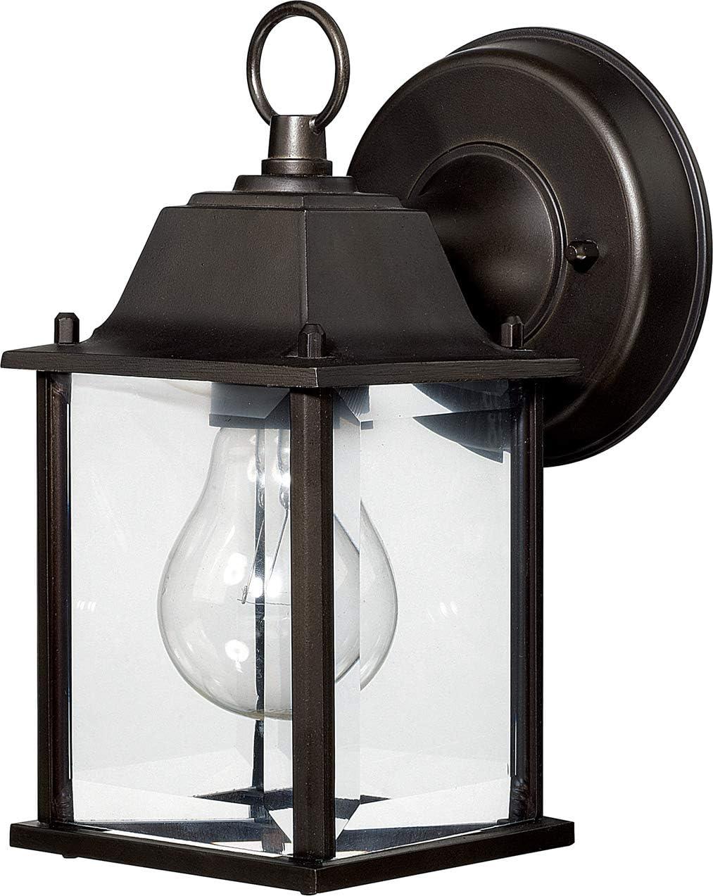 Capital Lighting 9850OB Transitional Antique Glass Outdoor Wall Sconce, 1-Light 60 Watt, 8" H x 5" W, Old Bronze