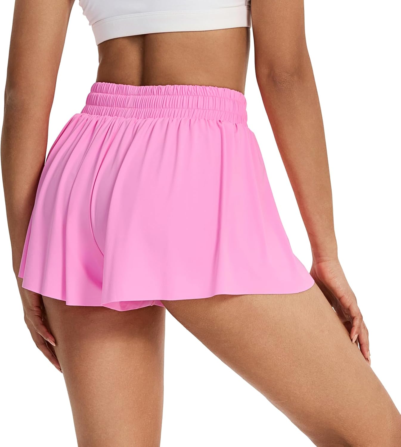 Flowy Running Shorts for Women Workout Athletic Gym Yoga Butterfly Skirt with Pockets Spandex Cute Clothes Summer - Image 3