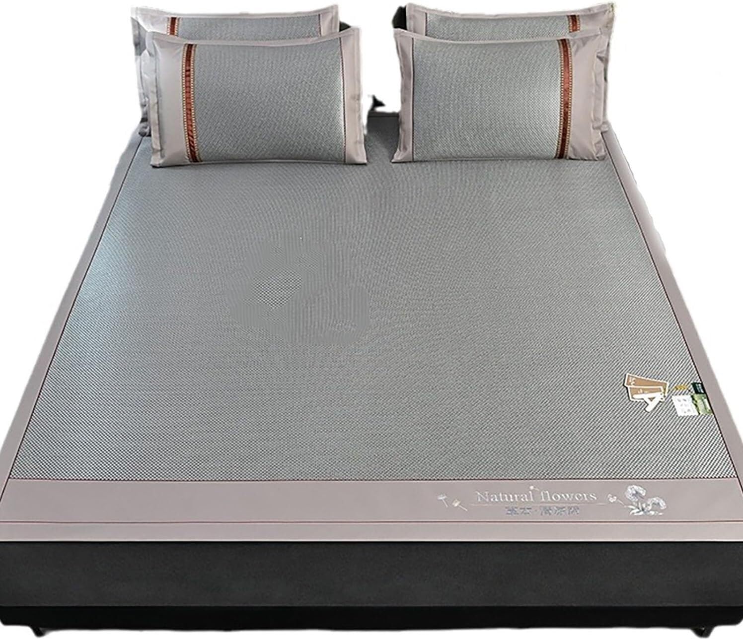 FIgpmwld Summer Cooling Pad, Ice Silk Rattan Mat, Breathable Carbonized, Foldable, Multiple Sizes(200 * 220cm)