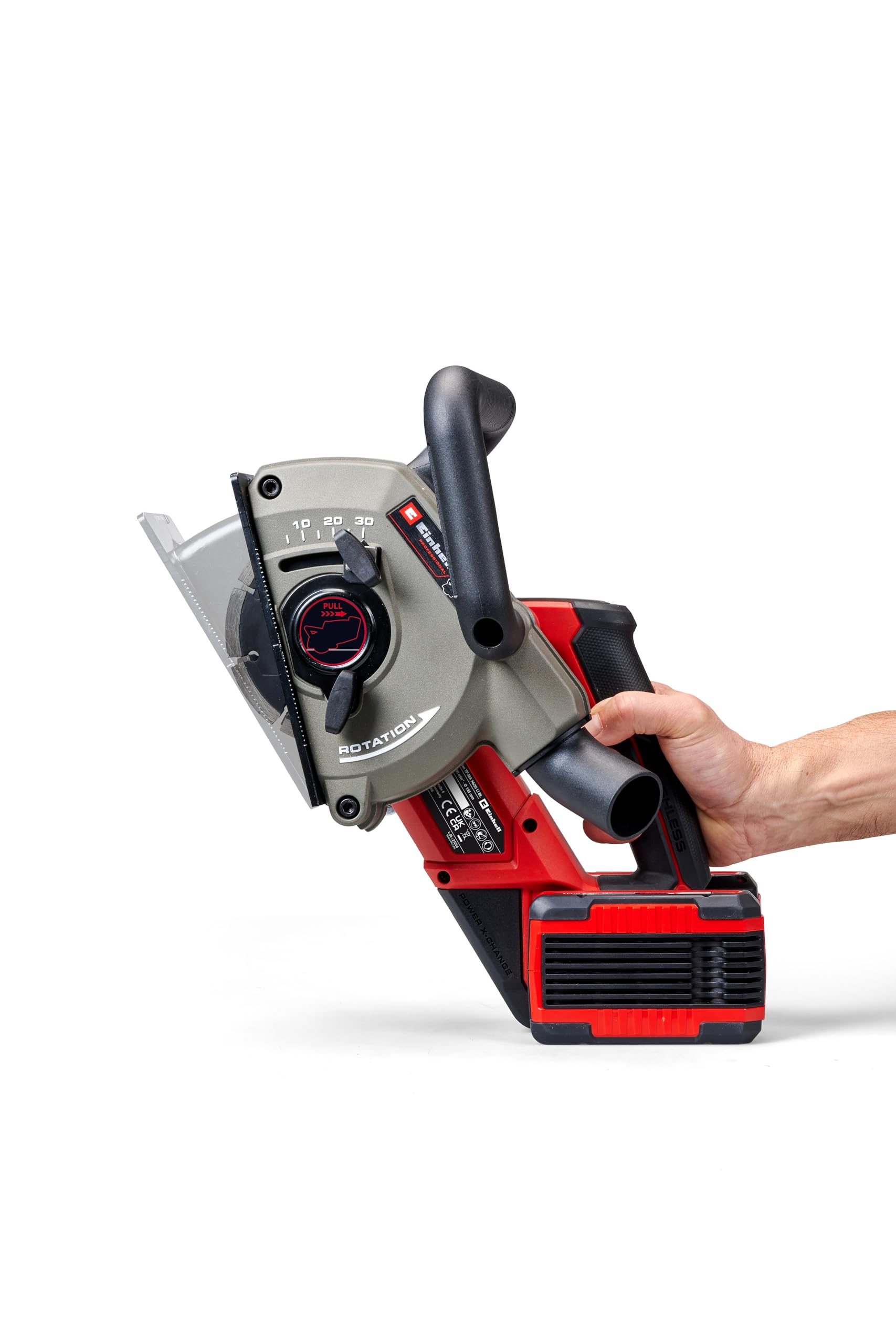 Einhell Profesjonalna rozdrabniacz akumulatorowy TP-MA 36/30 Li BL-Solo Power X-Change (36 V, szerokość cięcia do 30 mm, głębokość cięcia do 30 mm, w zestawie 2 tarcze diamentowe)