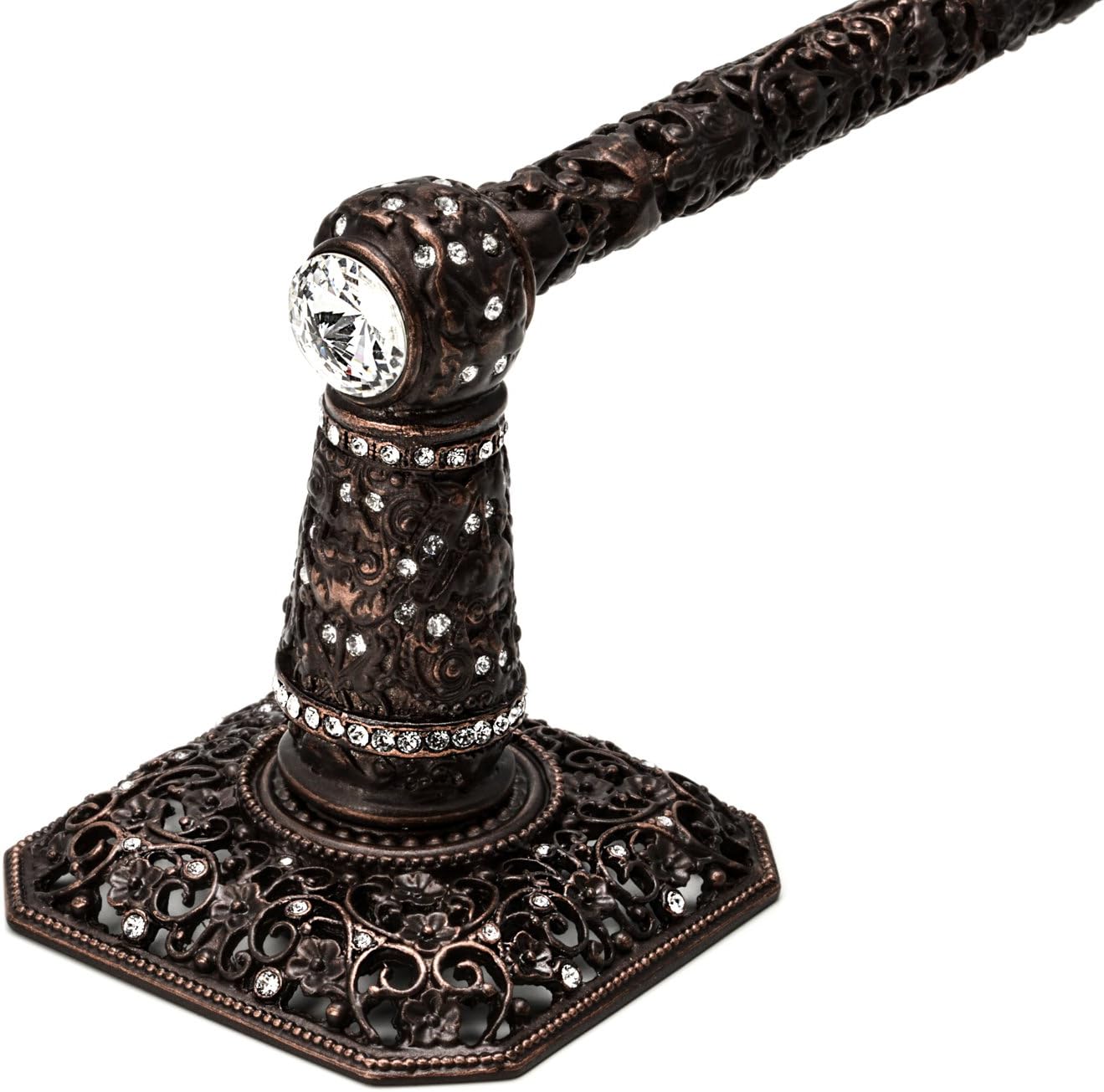 Get Cheap Price Carpe Diem Hardware 4073-22C Juliane Grace Tissue Right Bar Made with Swarovski Crystals, Oil Rub Bronze