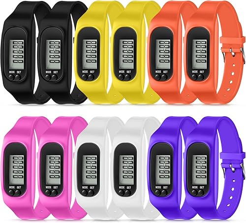 Miniatura 9 de Geyoga Pedometer for Walking Steps and Miles Pedometer Watch Silicone Steps Tracker Running Bracelet Ankle Step Counter for Calorie Burning and Step
