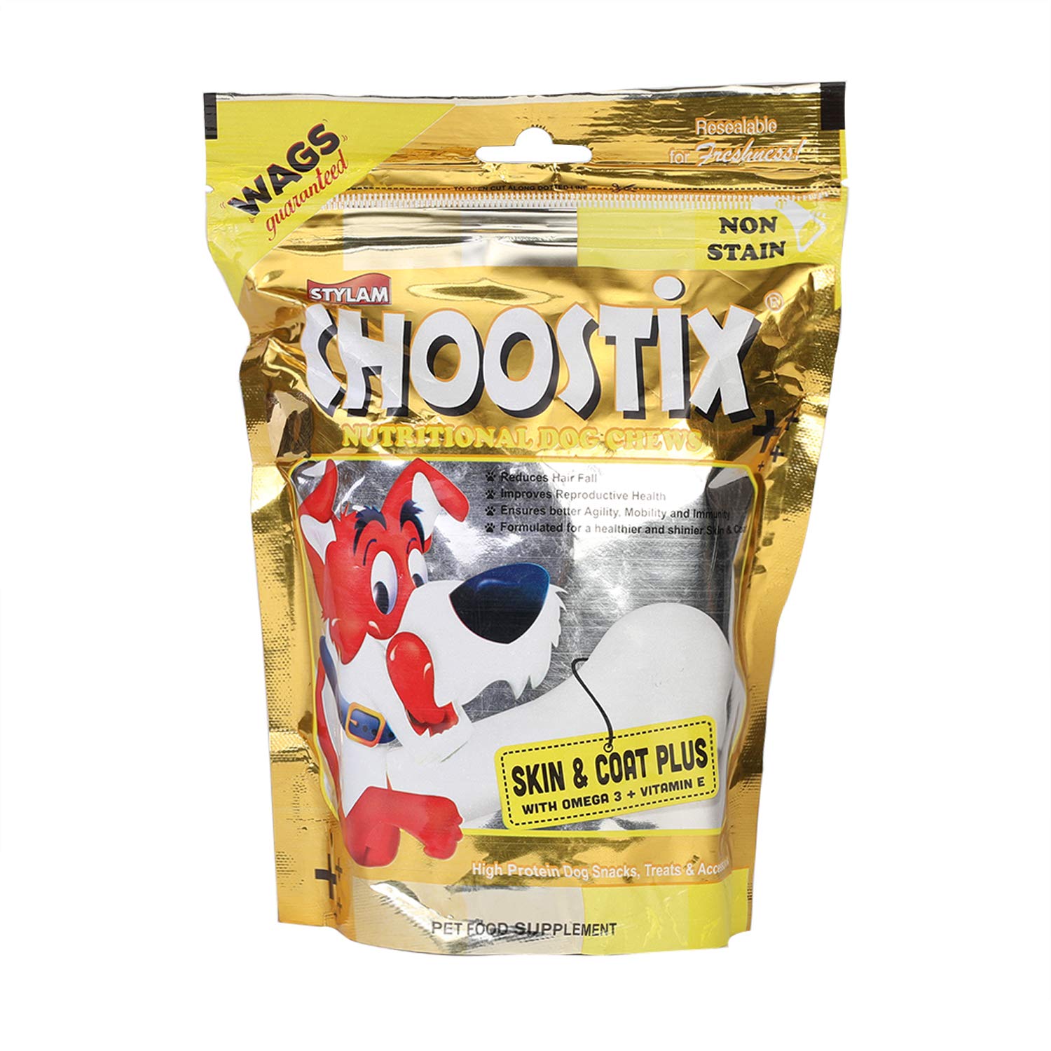Choostix Skin and Coat Plus with Omega 3 Fatty Acids (Vitamin E), Dog Treat, 450g (B00LEF60AE) Amazon Price History, Amazon Price Tracker
