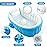 Baby Inflatable Bathtub, Portable Infant Toddler Bathing Tub Non Slip Travel Bathtub Mini Air Swimming Pool Kids Thick Foldable Shower Basin with Air Pump, Blue