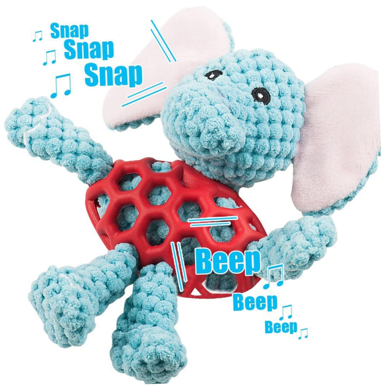 Angoily 2piezas Juguete De Masticar para Perros y Gatos Elefante De Peluche Sonido para Entrenamiento y Diversión Interactiva Seguro y Resistente para Mascotas Pequeñas y Medianas