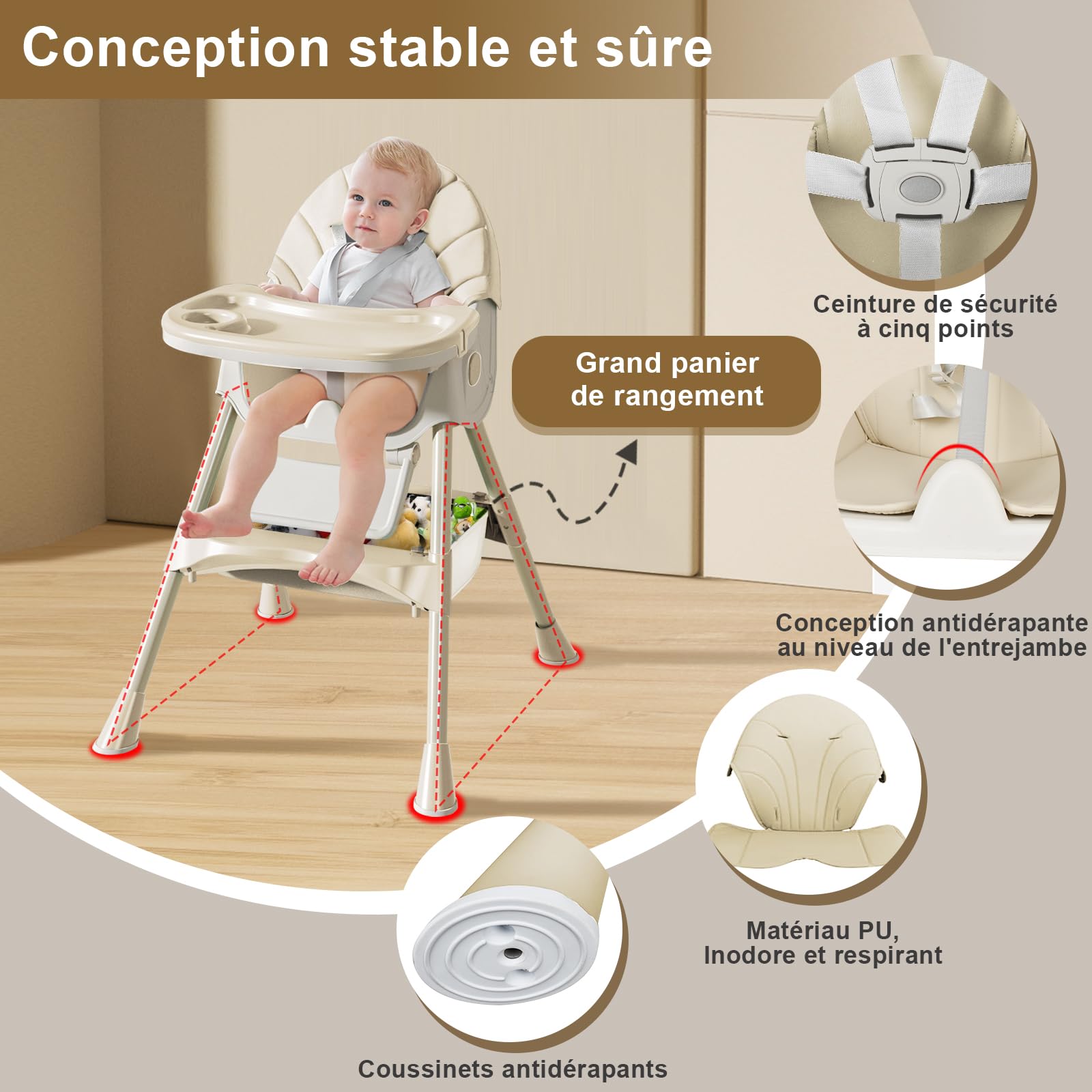 3-in-1 hoge stoel, tafelzitje met afneembaar avontuurbord en speelgoedhouder, verstelbare en opvouwbare kinderstoel, rugleuning voor kinderen, opvouwbaar, 3 standen, vanaf 6 maanden 3-in-1 hoge stoel, tafelzitje met afneembaar avontuurbord en speelgoedhouder, verstelbare en opvouwbare kinderstoel, rugleuning voor kinderen, opvouwbaar, 3 standen, vanaf 6 maanden