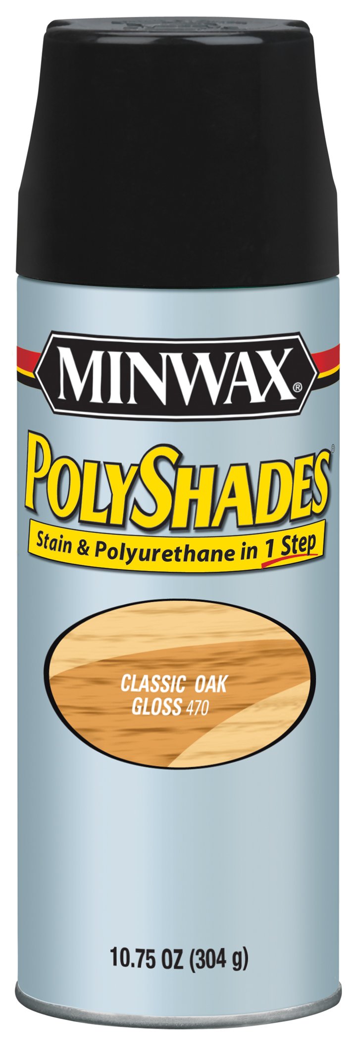 Minwax3147000000 Polyshades - Stain & Polyurethane in 1 Step, 10.75 ounce Spray, Classic Oak, Gloss