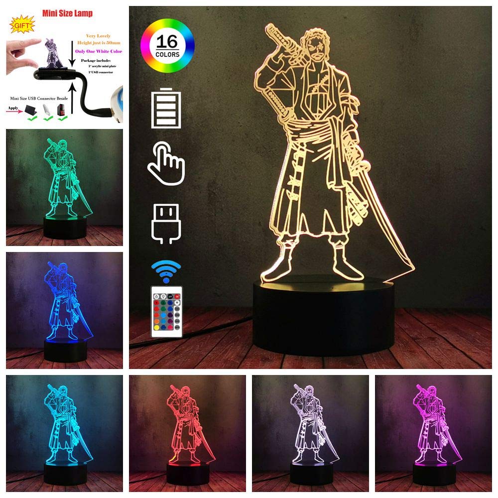 Amazon.co.jp : Roronoa Zoro 3D イリュージョン LED タッチ リモート