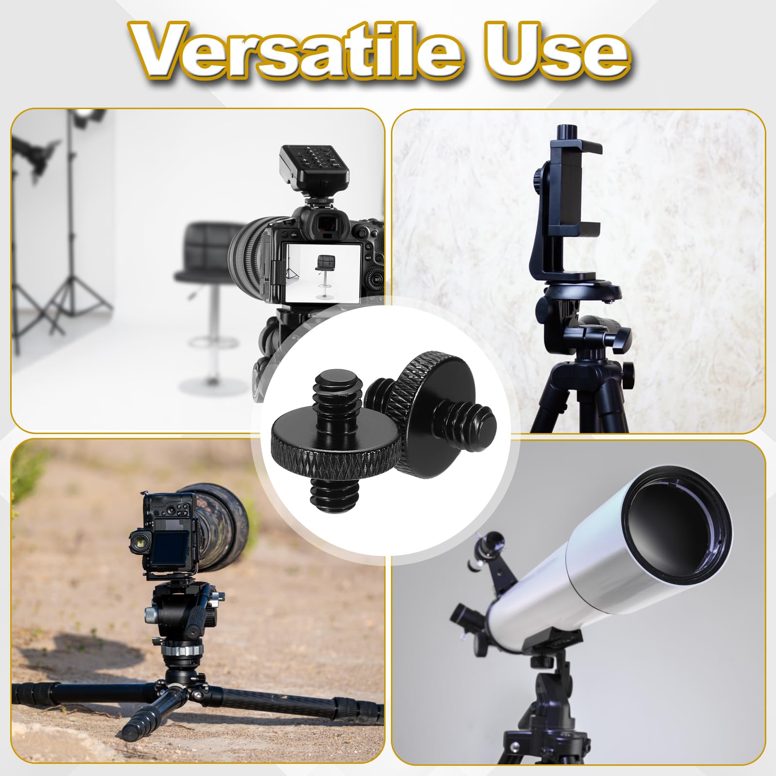 Microfono Per Fotocamera Mic Stand Adattatore M4 Maschio A 1/4 Maschio Filetto Doppi Lati Microfono Per Fotocamera Mic Stand Adattatore M4 Maschio A 1/4 Maschio Filetto Doppi Lati