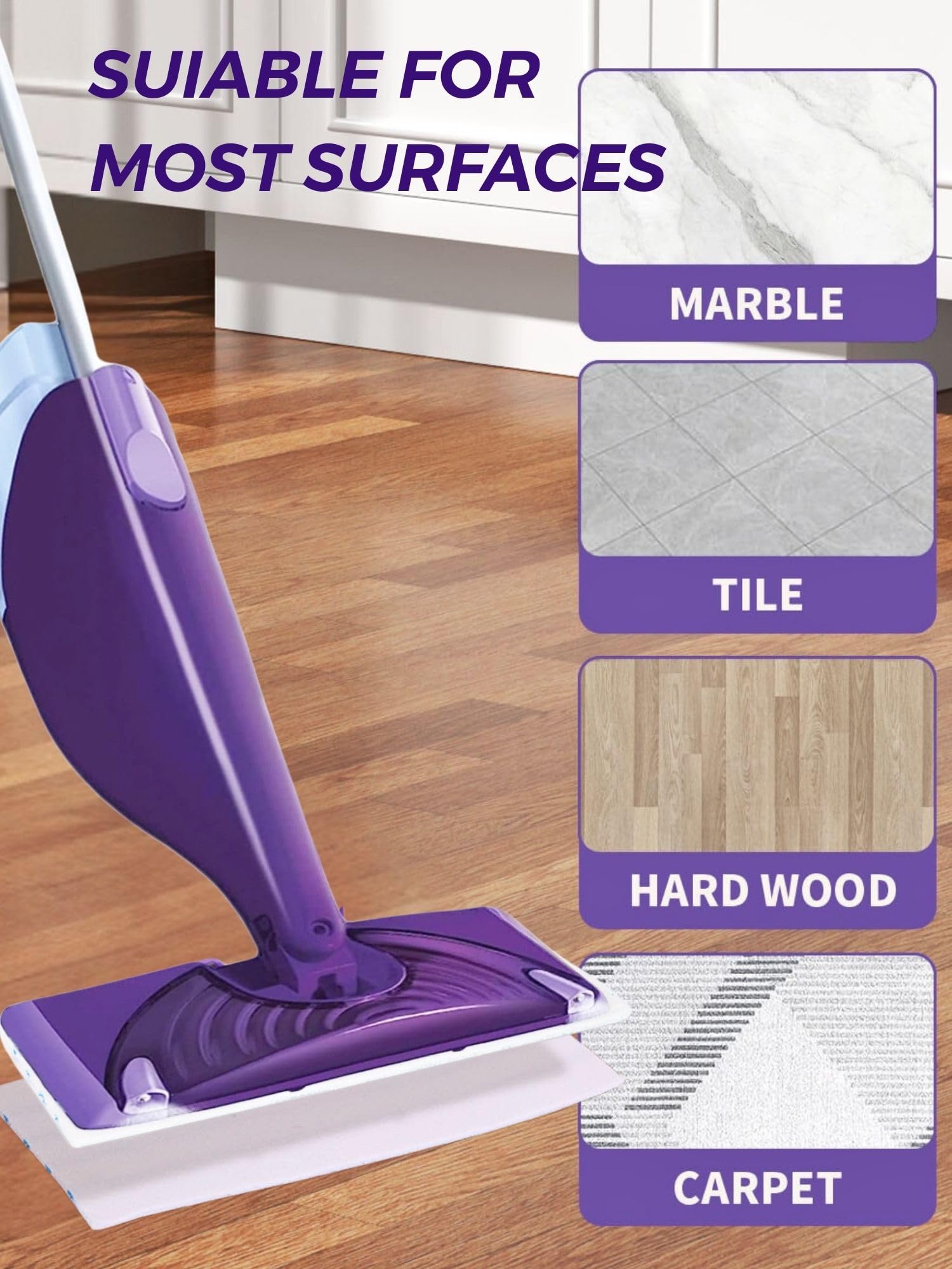 Frescares 50 Almohadillas De Microfibra Semidesechables Multisuperficie Compatibles Con Swiffer Wetjet Y Todas Las Húmedas 10 a 11 Pulgadas, Gruesas Absorbentes