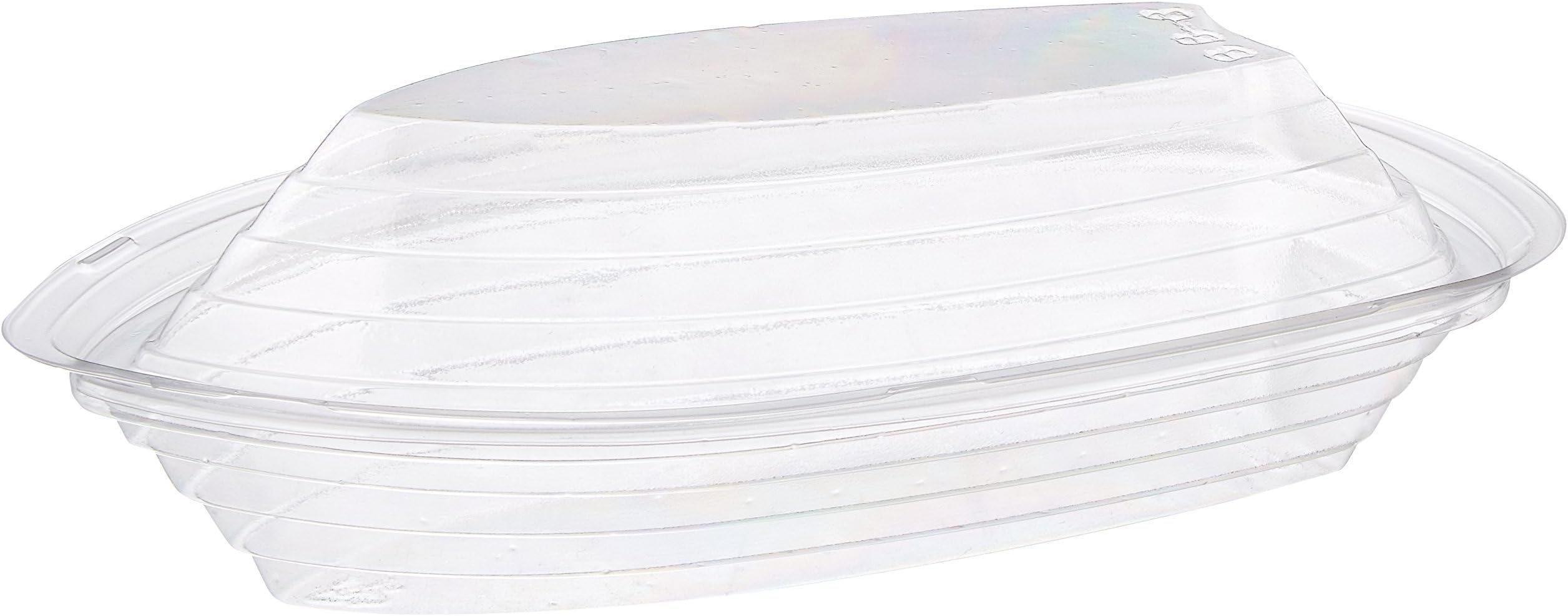 Ultra Clear Plastic Banana Split boat Dishes ice cream Bowls and Lids, 40 pc. - 20-8 oz. and 20-12 oz .- 20 sets 40 pc. - used as a set or separately