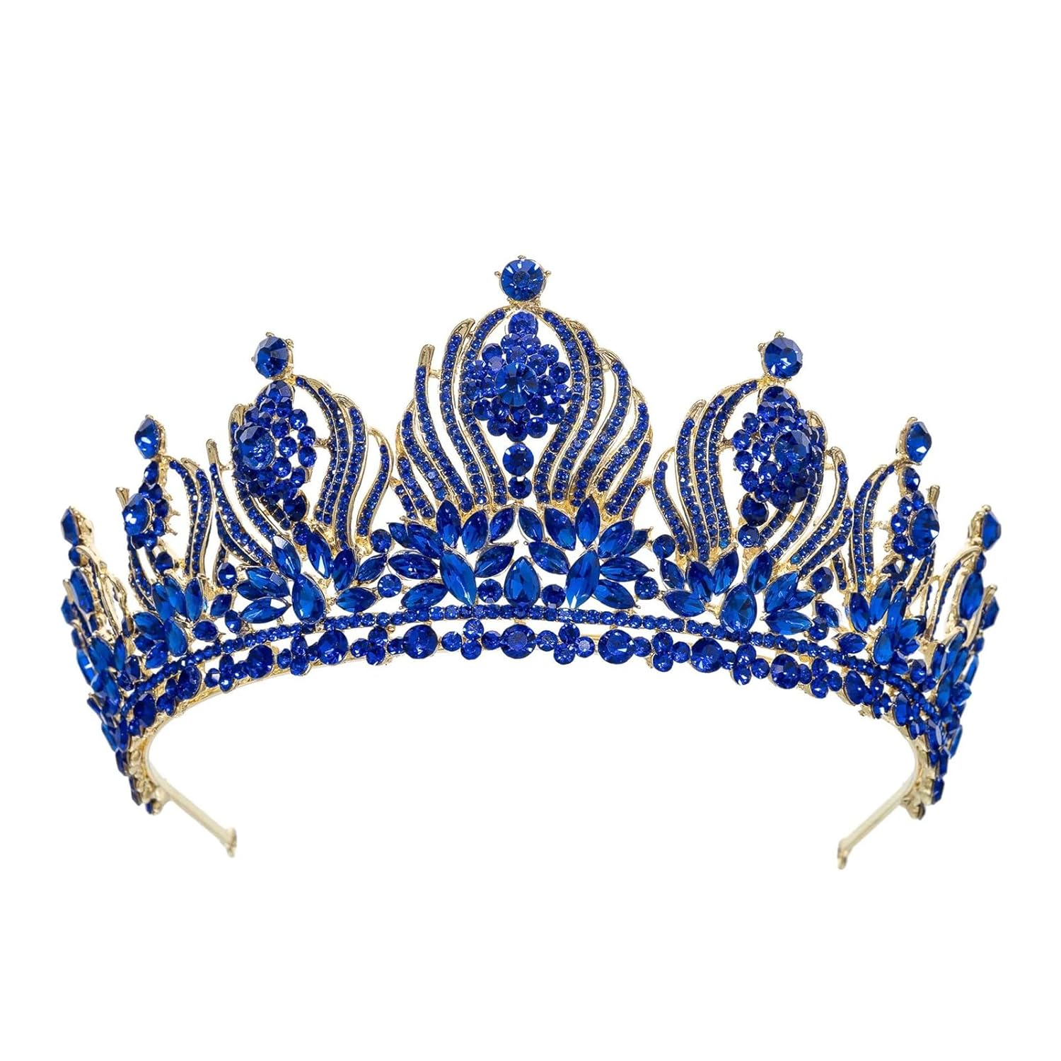 Crystal Tiara Crown For Women Royal Queen Rhinestone Princess Headpiece Bridal Wedding Prom Party Hair Accessories