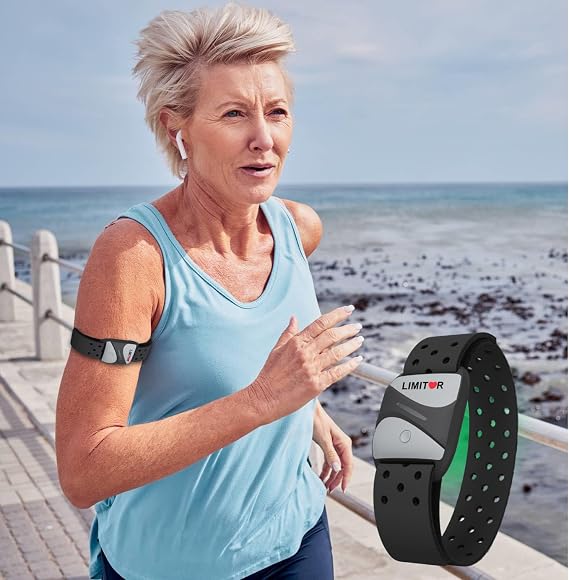 CARDIOSPORT Limiter Heart Rate Monitor MAX Heart Rate Alerts, Set Safe Heart Rate Limits, Waterproof HRM Sensor, Bluetooth ANT+ Wireless, Strava, Zwift, Garmin, Peloton, No Smartphone Required