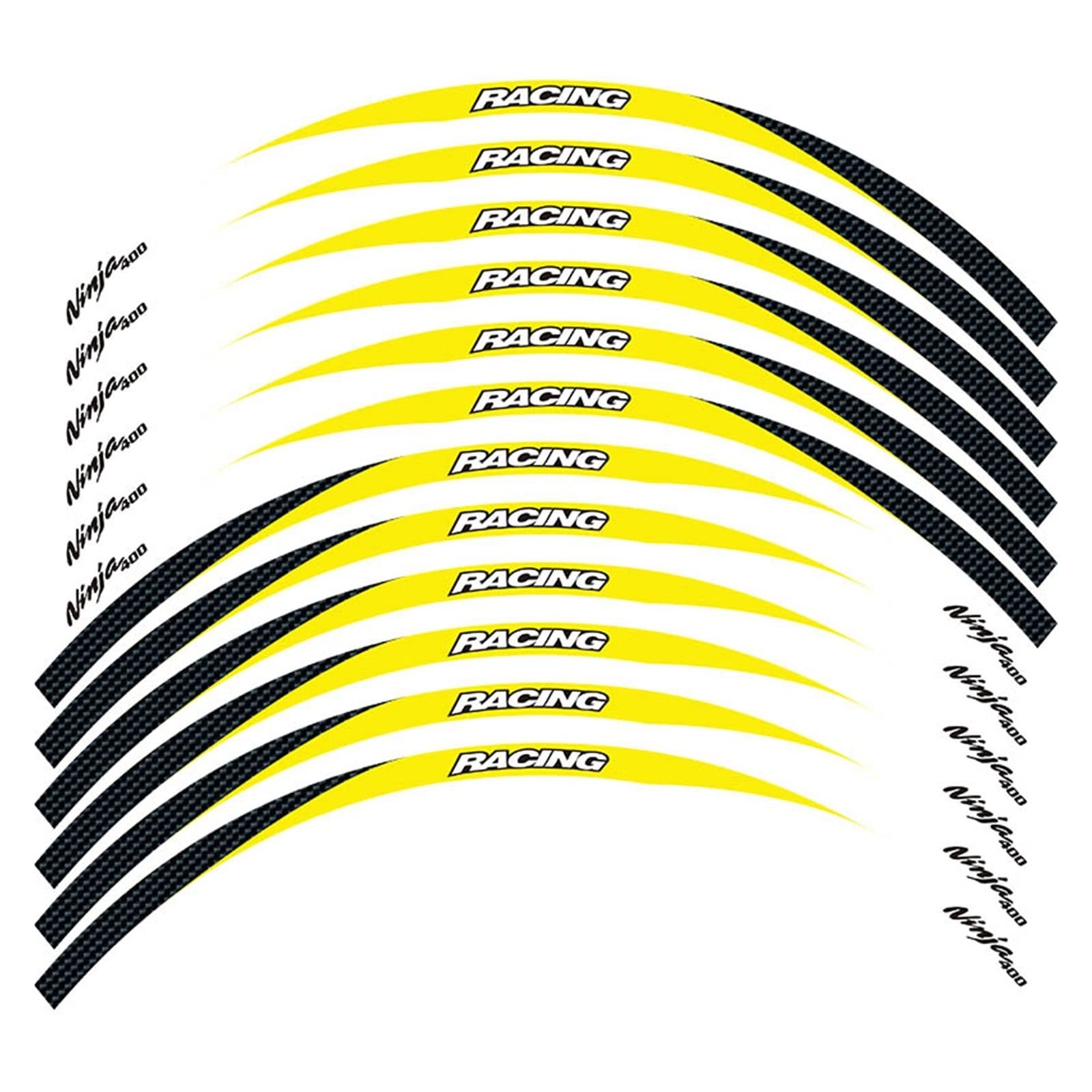 Reflektierende Felgenrandaufkleber Motorrad Vorder- Und Hinterkanten-Außenrand-Aufkleber, Rad-Aufkleber, Reflektierende, Wasserdichte Aufkleber Für 400 Motorrad-Aufkleber (Farbe : Orange,Blue,Green,S